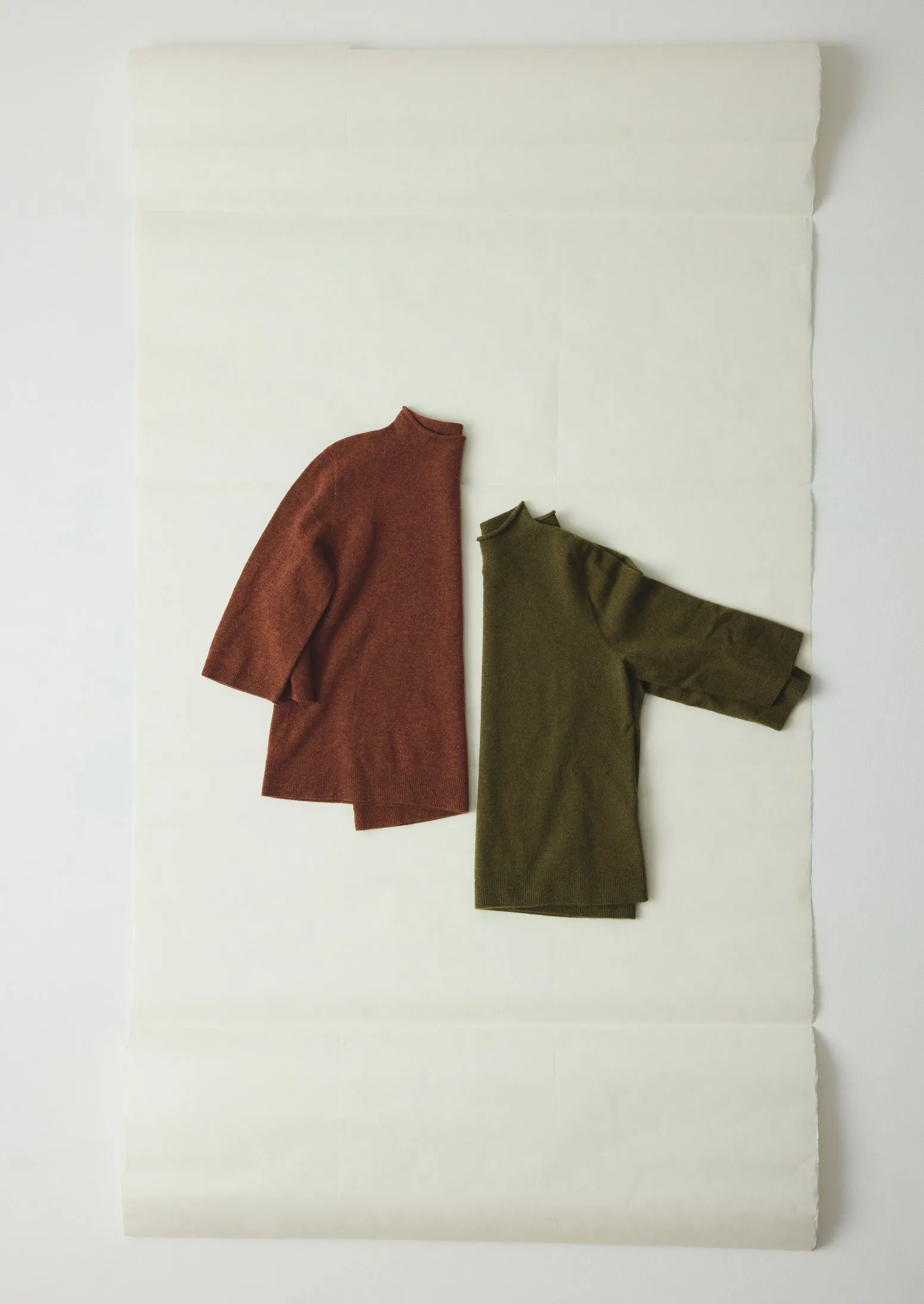 Fine Wool Cashmere Half Sleeve Sweater | Pecan sold by TOAST product image thumbnail 4
