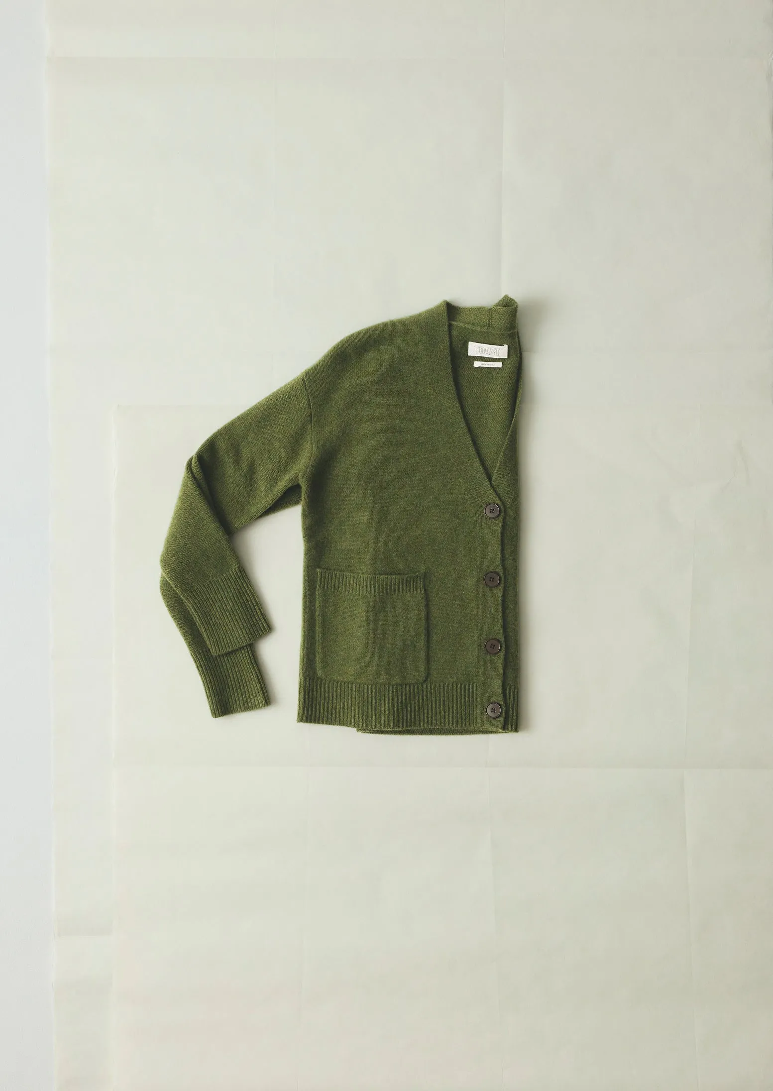 Ffion Wool Cashmere Boxy Cardigan | Lawn Green sold by TOAST product image thumbnail 5