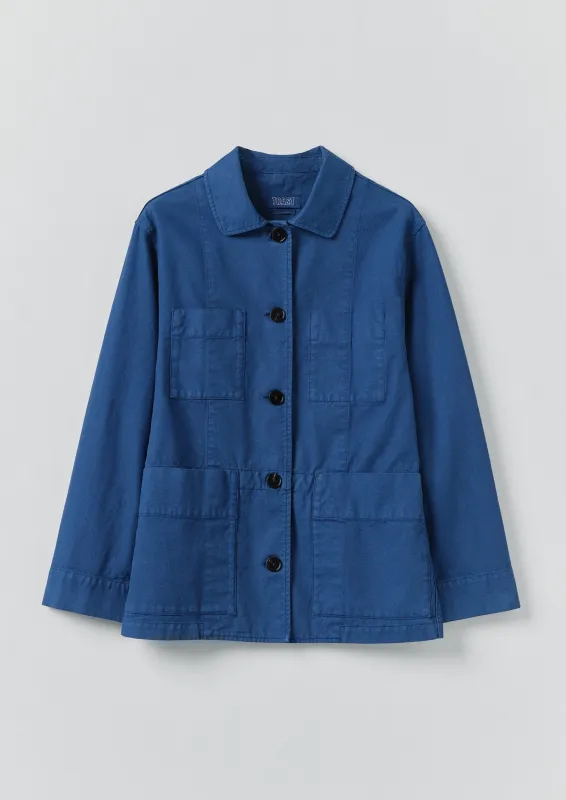 Cotton Canvas Workwear Jacket | Cobalt Blue sold by TOAST