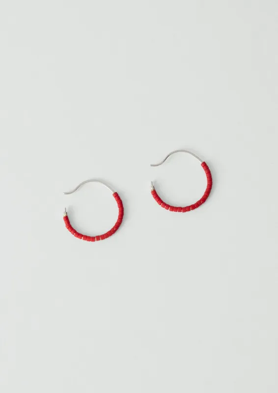 Helena Rohner Miyuki Glass Small Hoop Earrings | Tomato sold by TOAST