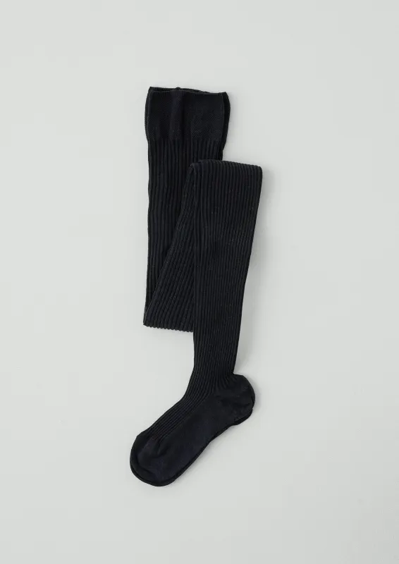 Falke Family Rib Cotton Tights | Anthracite Marl sold by TOAST