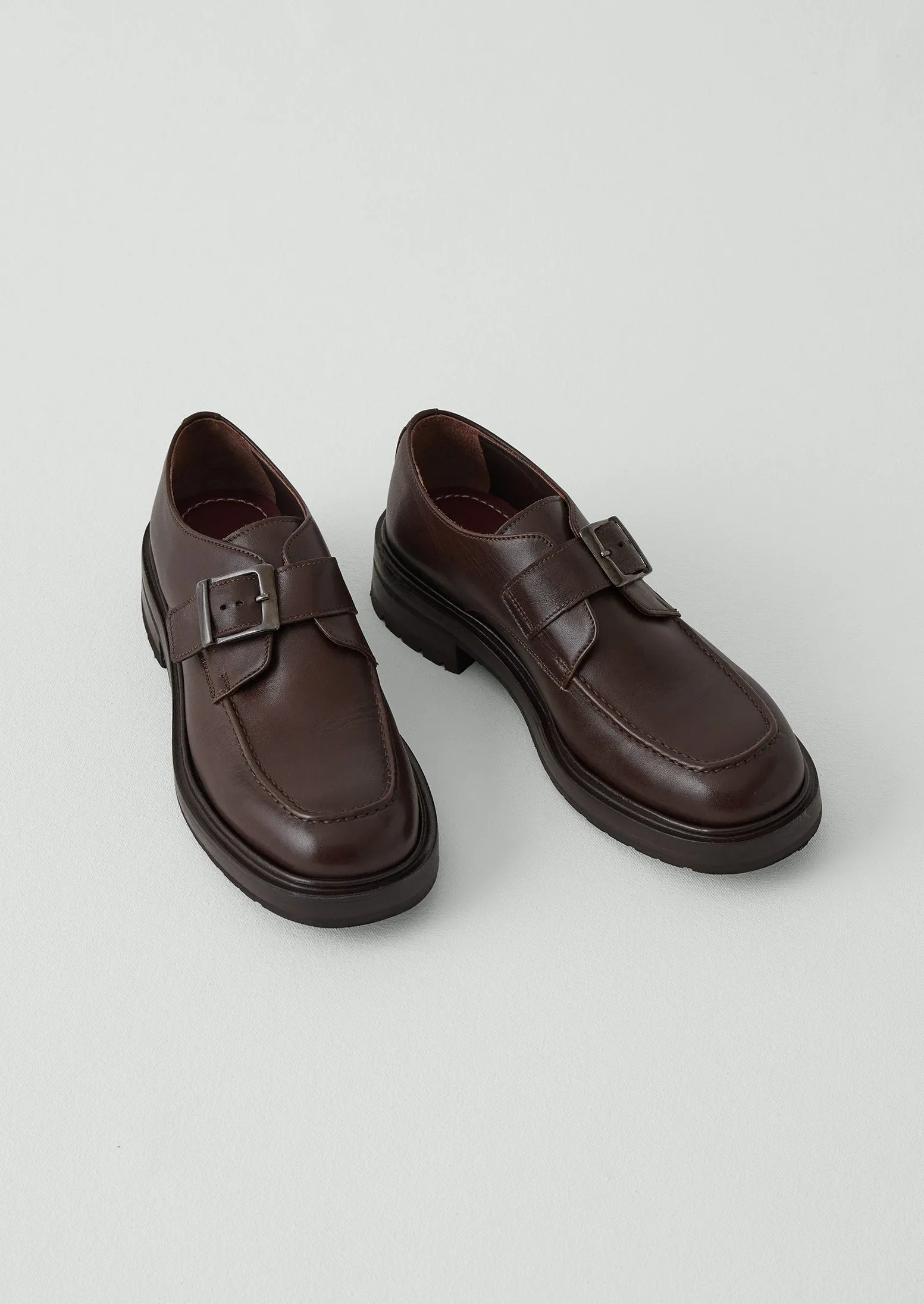 Sturlini Monk Strap Shoes | Dark Brown sold by TOAST