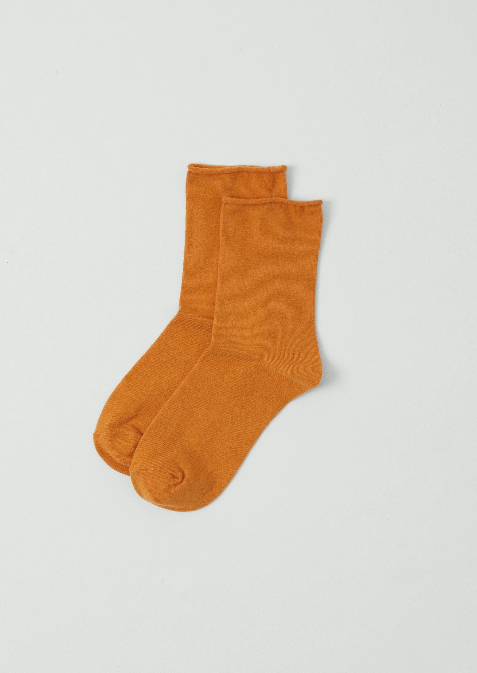 Fine Cotton Cashmere Socks | Melon sold by TOAST