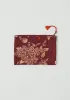 Remnant Fabric Kantha Pouch | Burgundy/Poppy sold by TOAST