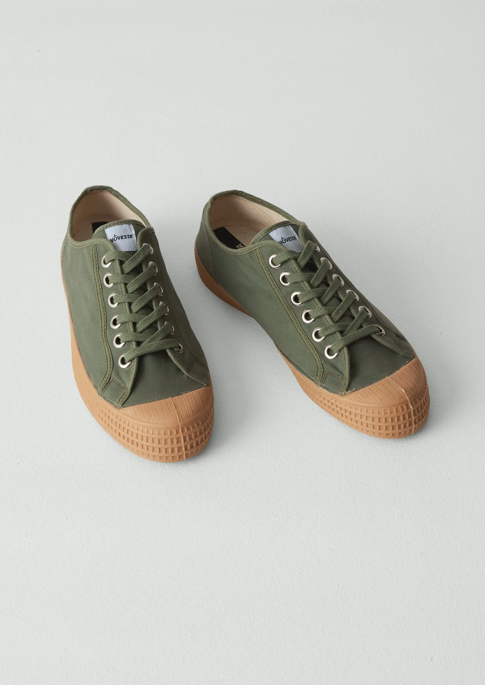 Novesta Star Master Waxed Cotton Trainers | Sage sold by TOAST