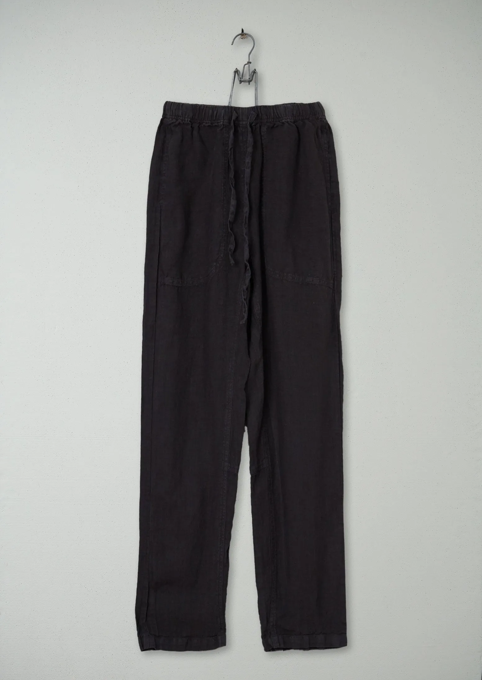 Reworn Linen Trousers Size M (632) | Black sold by TOAST