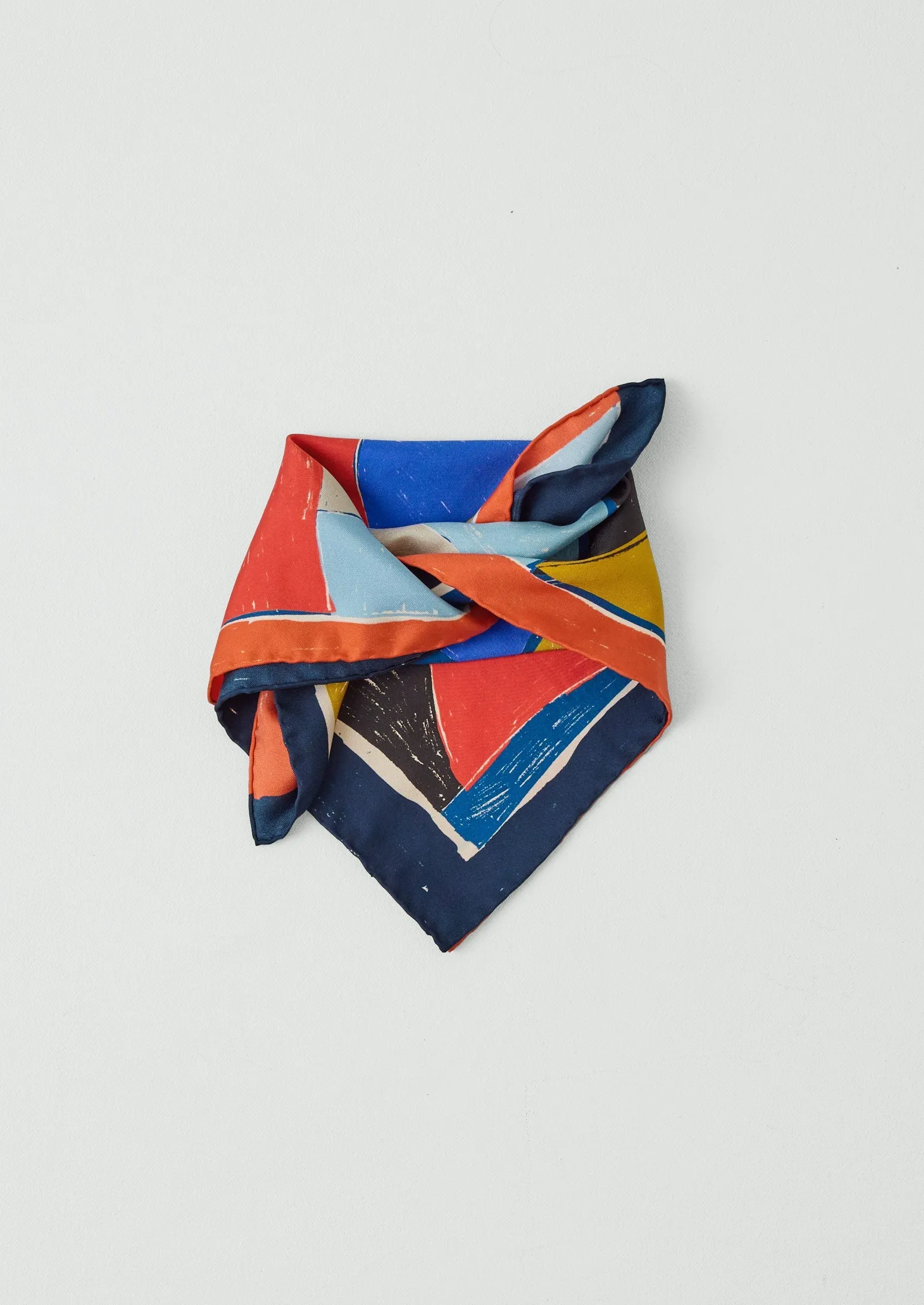 Paintbox Print Silk Bandana | Cardinal Red sold by TOAST product image thumbnail 5