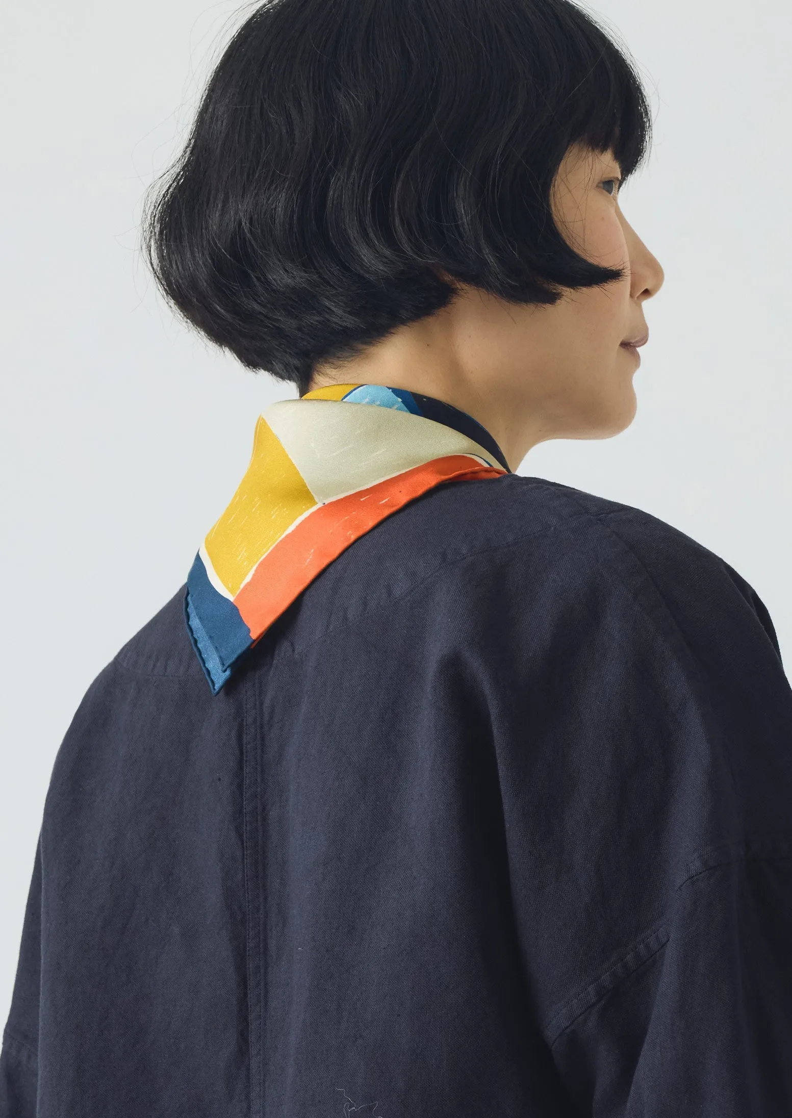 Paintbox Print Silk Bandana | Cardinal Red sold by TOAST product image thumbnail 3