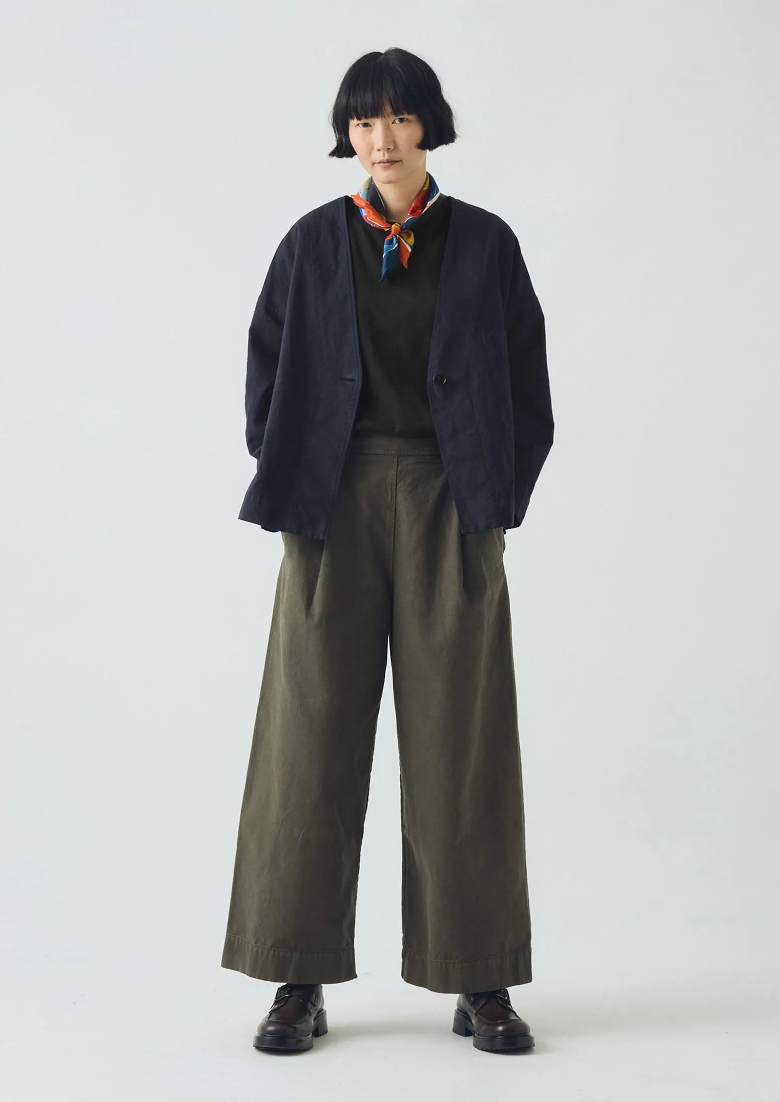 Paintbox Print Silk Bandana | Cardinal Red sold by TOAST product image thumbnail 4