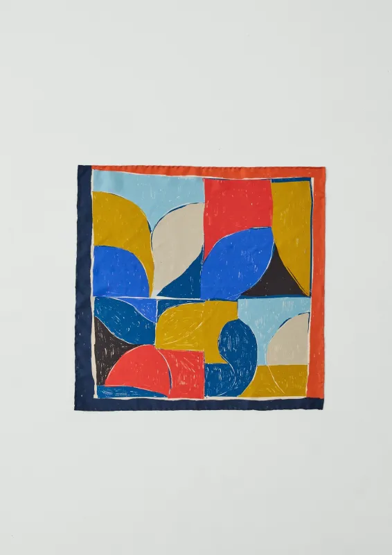Paintbox Print Silk Bandana | Cardinal Red sold by TOAST