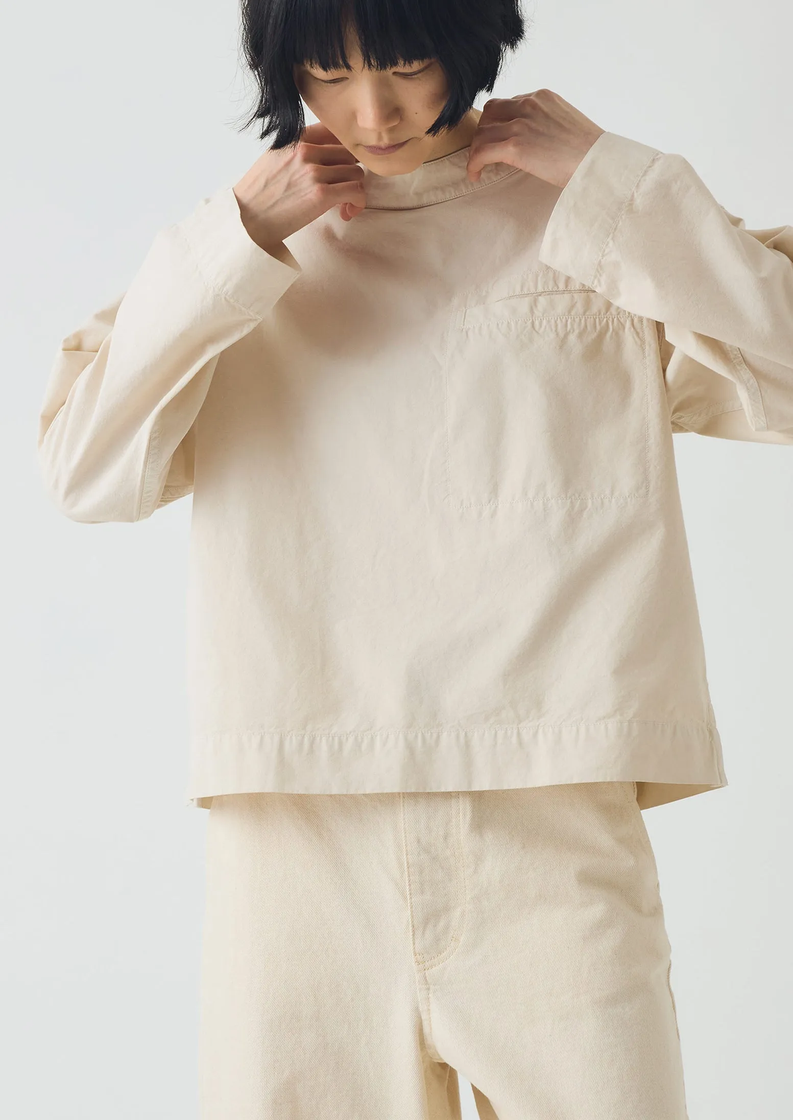 Cotton Linen Poplin Smock Top | Raw Linen sold by TOAST product image thumbnail 2