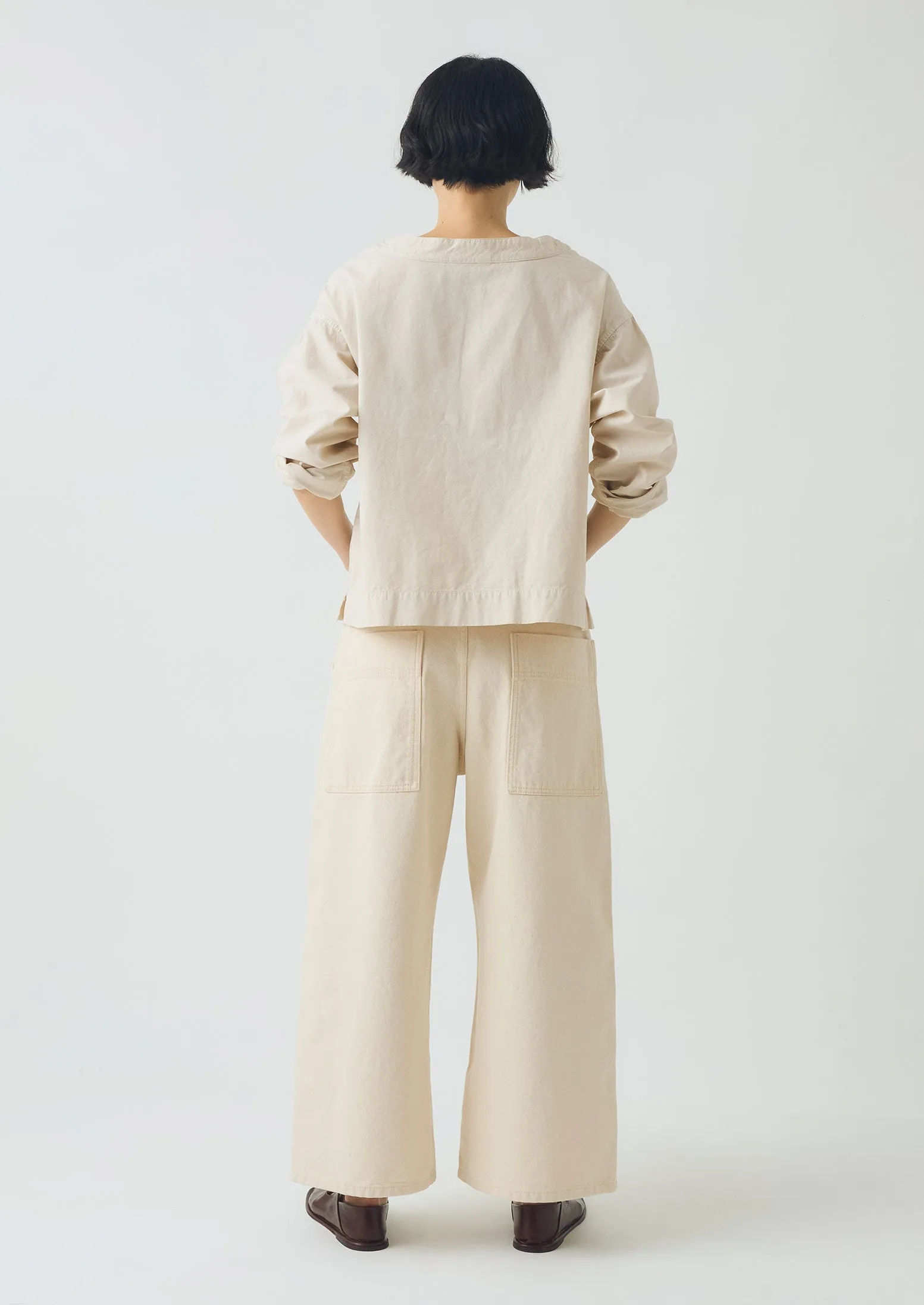 Cotton Linen Poplin Smock Top | Raw Linen sold by TOAST product image thumbnail 4