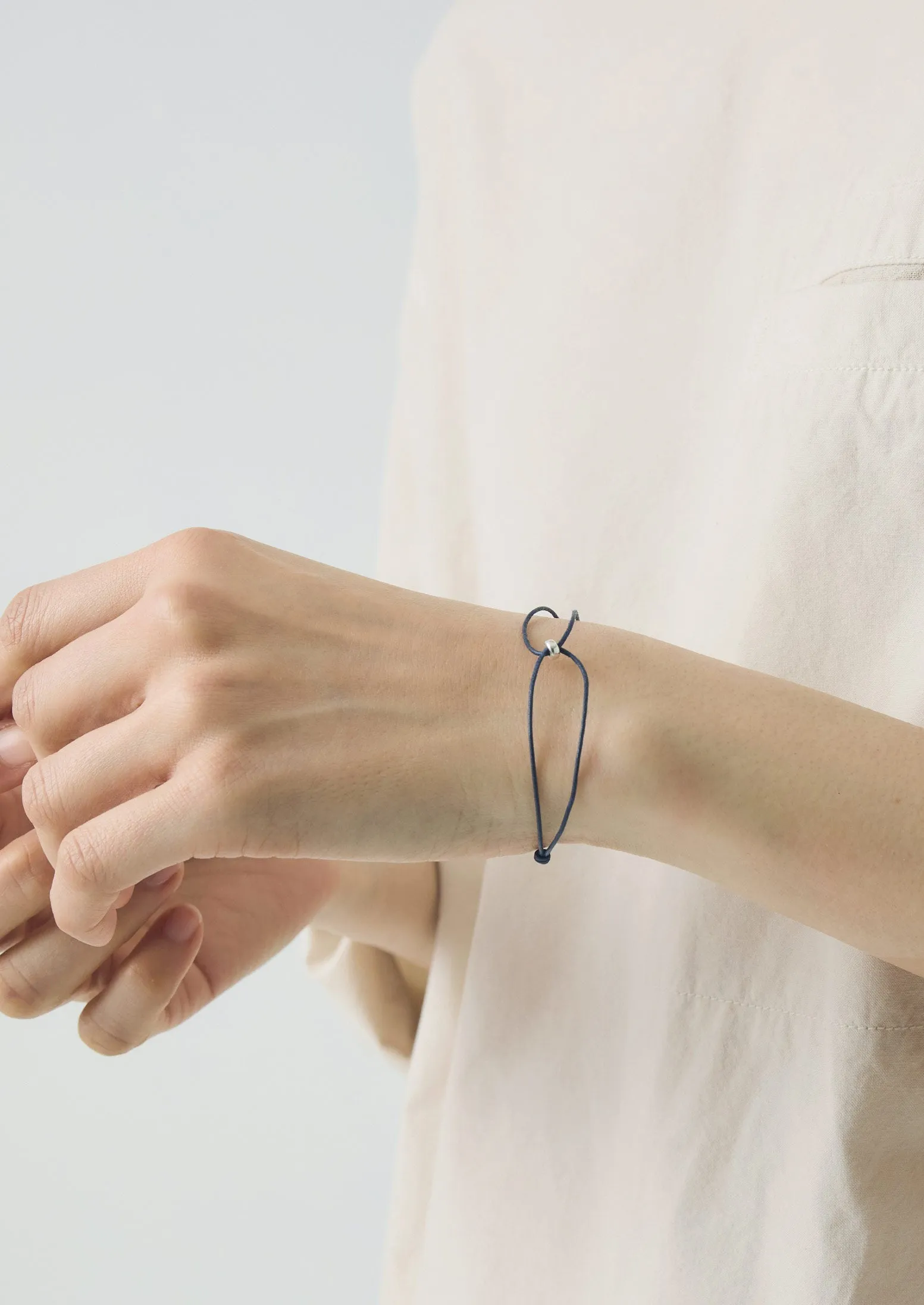 Helena Rohner Silver Bead Bracelet | Navy/Silver sold by TOAST product image thumbnail 2