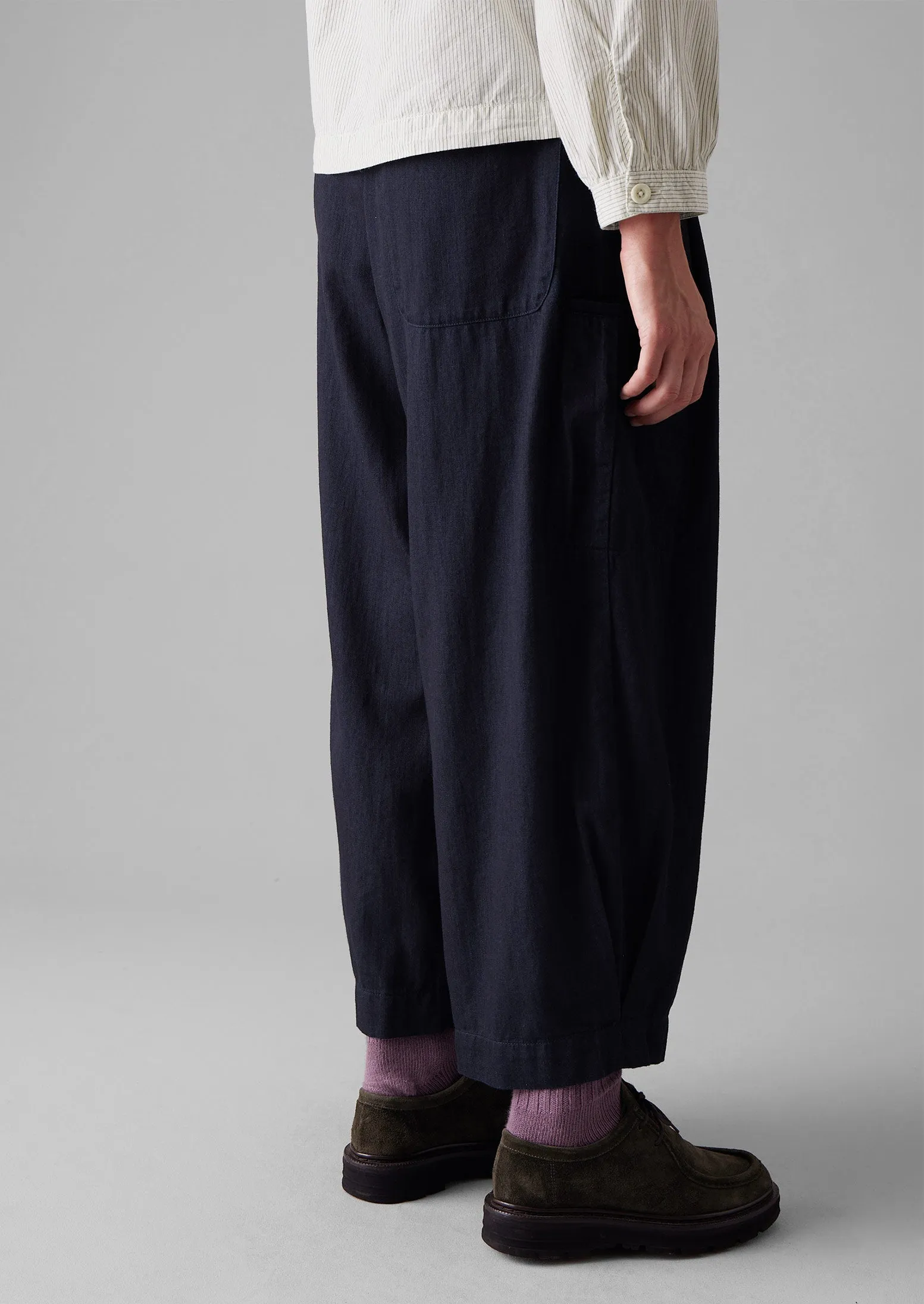 Indigo Twill Wide Leg Trousers | Indigo sold by TOAST product image thumbnail 5