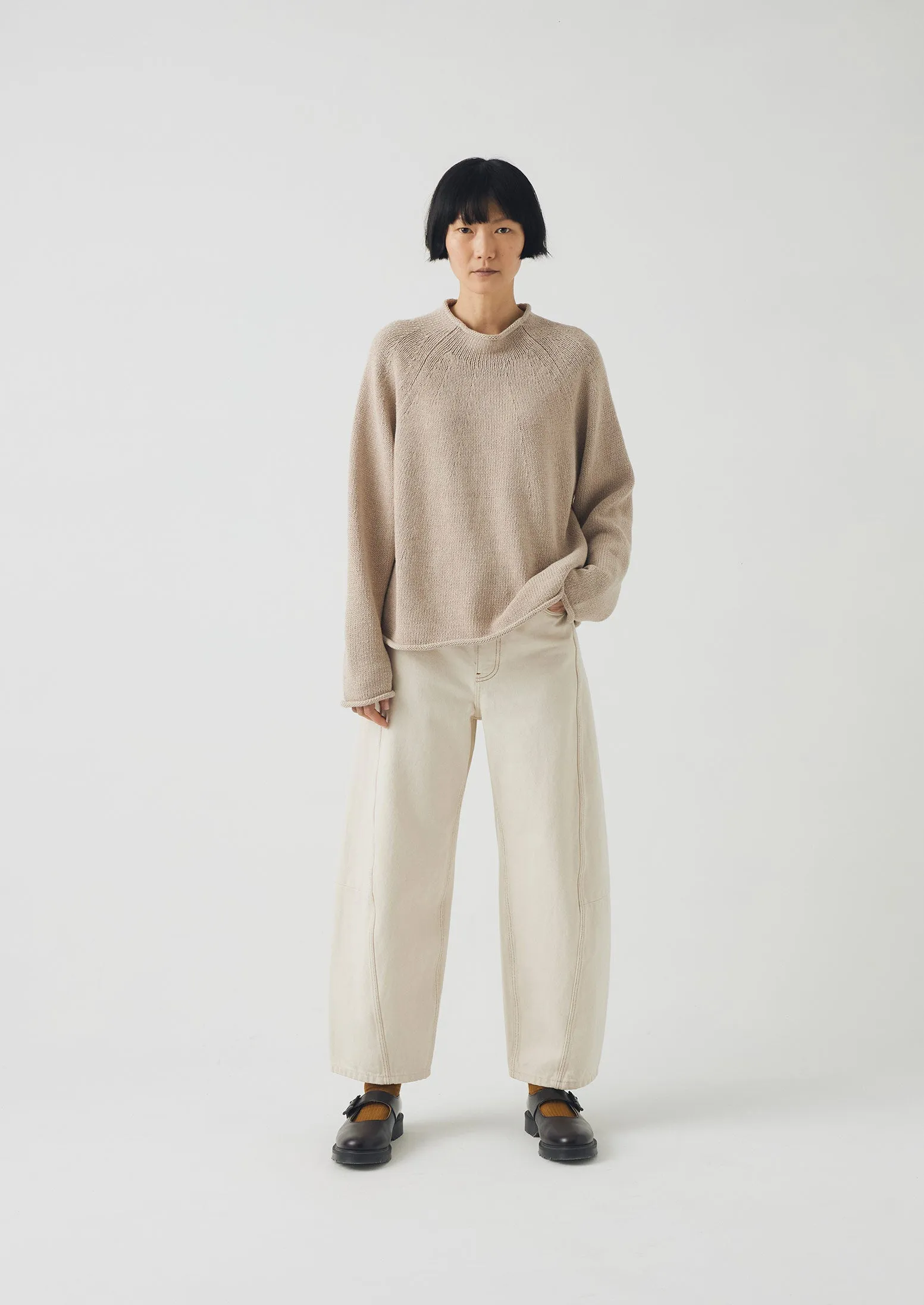 Linen Cotton Easy Sweater | Parchment sold by TOAST product image thumbnail 2