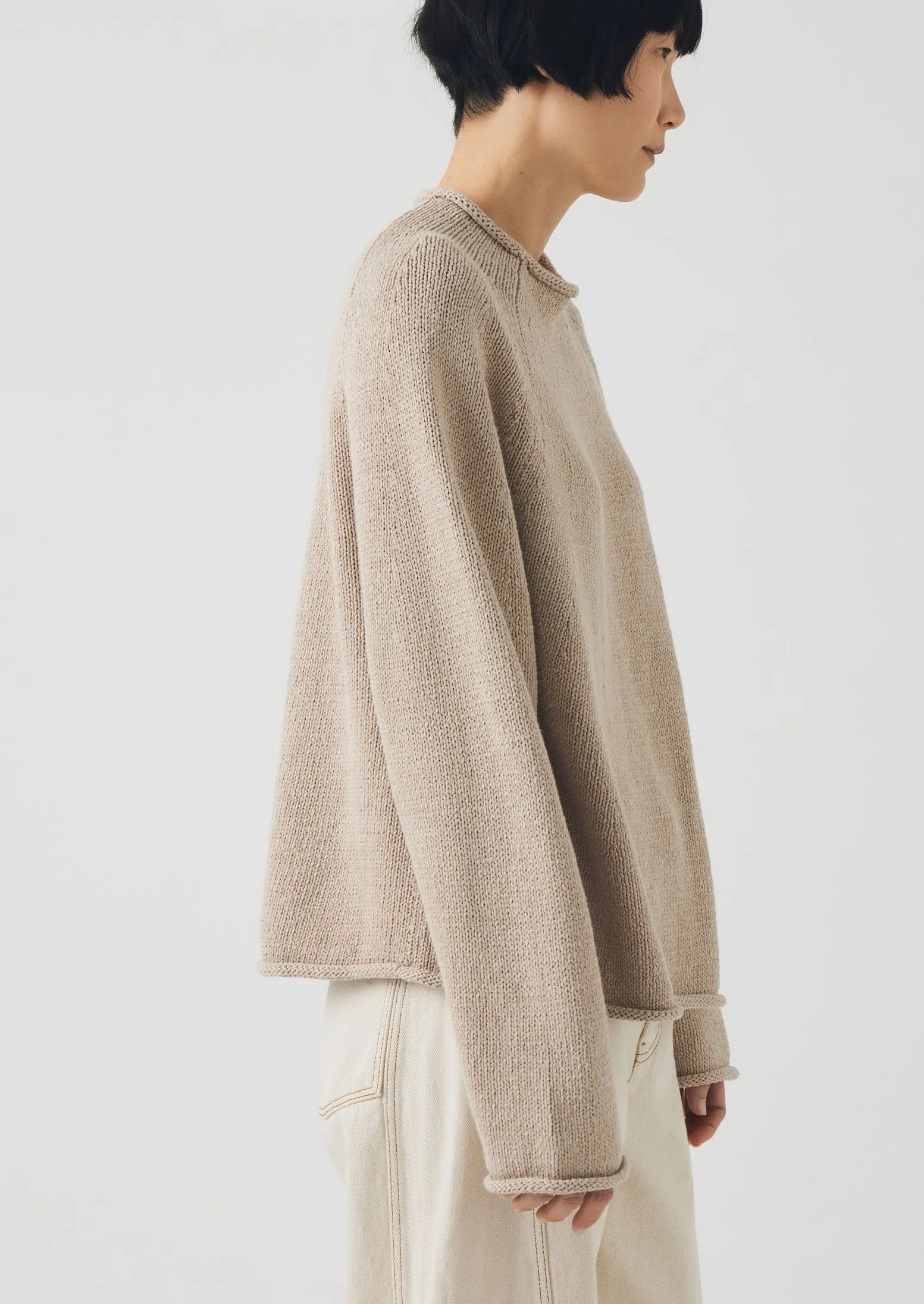 Linen Cotton Easy Sweater | Parchment sold by TOAST product image thumbnail 5