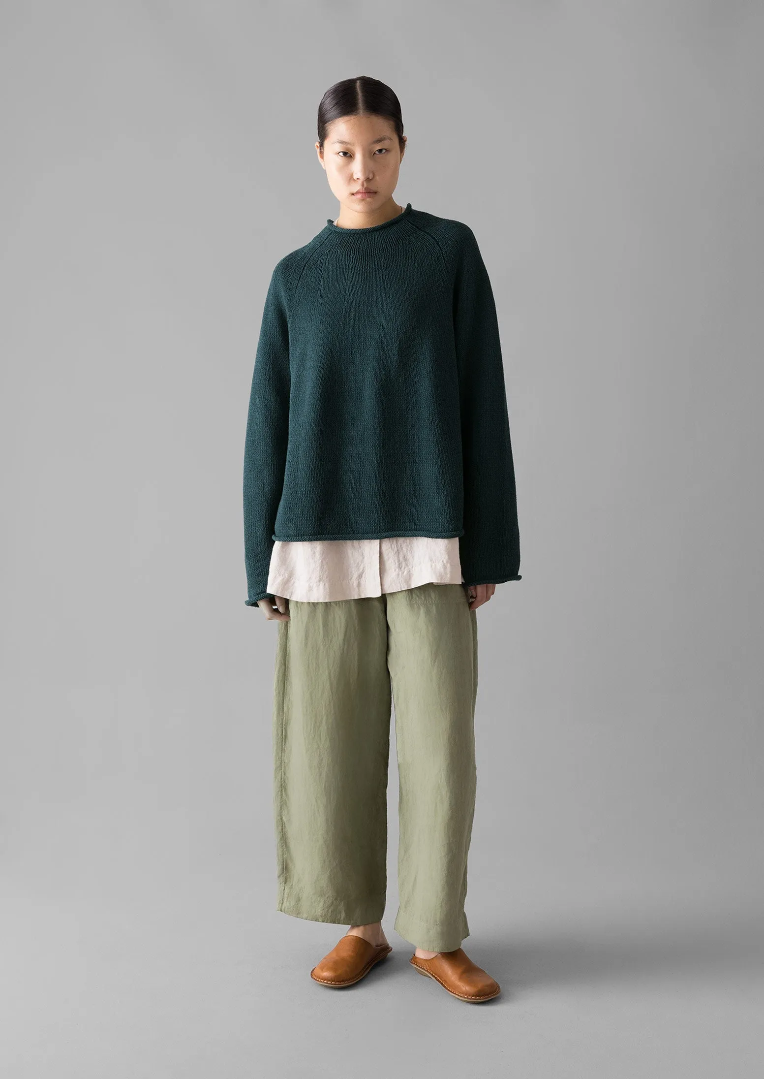Linen Cotton Easy Sweater | Puck sold by TOAST product image thumbnail 3