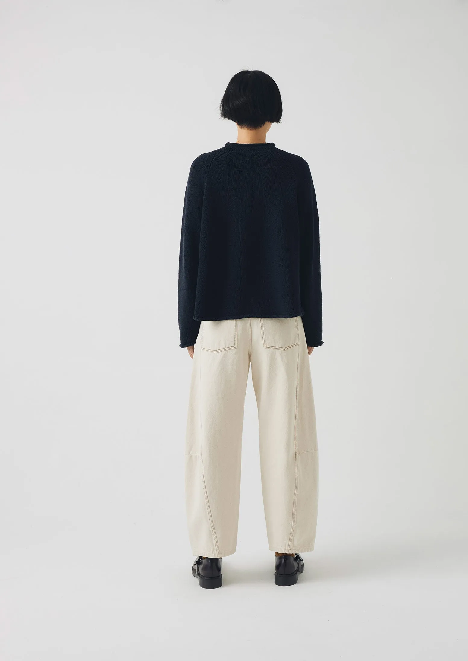 Linen Cotton Easy Sweater | Dark Navy sold by TOAST product image thumbnail 5