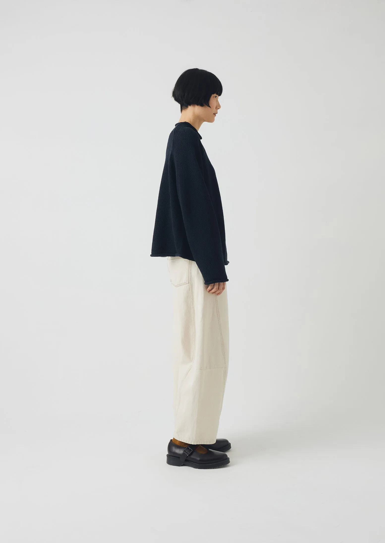 Linen Cotton Easy Sweater | Dark Navy sold by TOAST product image thumbnail 2