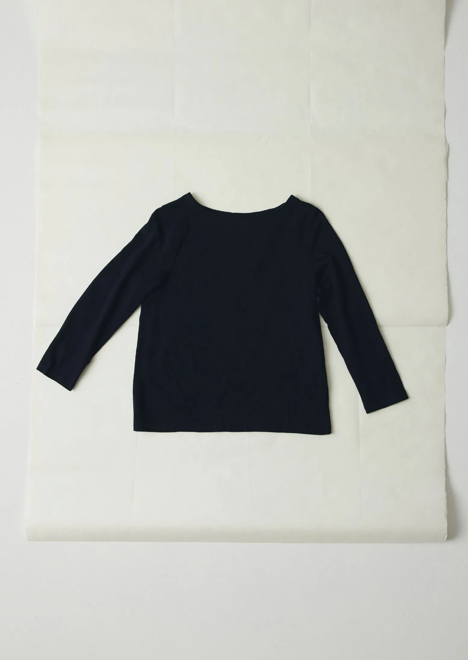 Lia Cotton Boat Neck Tee | Carbon Black sold by TOAST