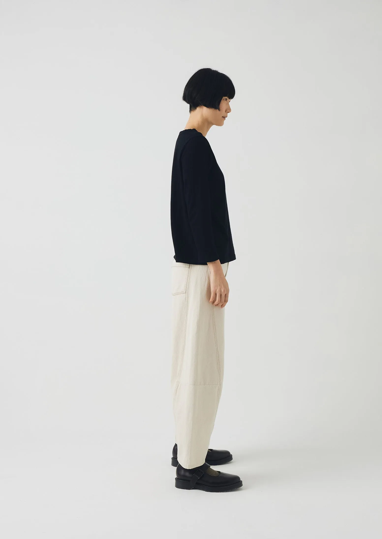 Lia Cotton Boat Neck Tee | Carbon Black sold by TOAST product image thumbnail 4