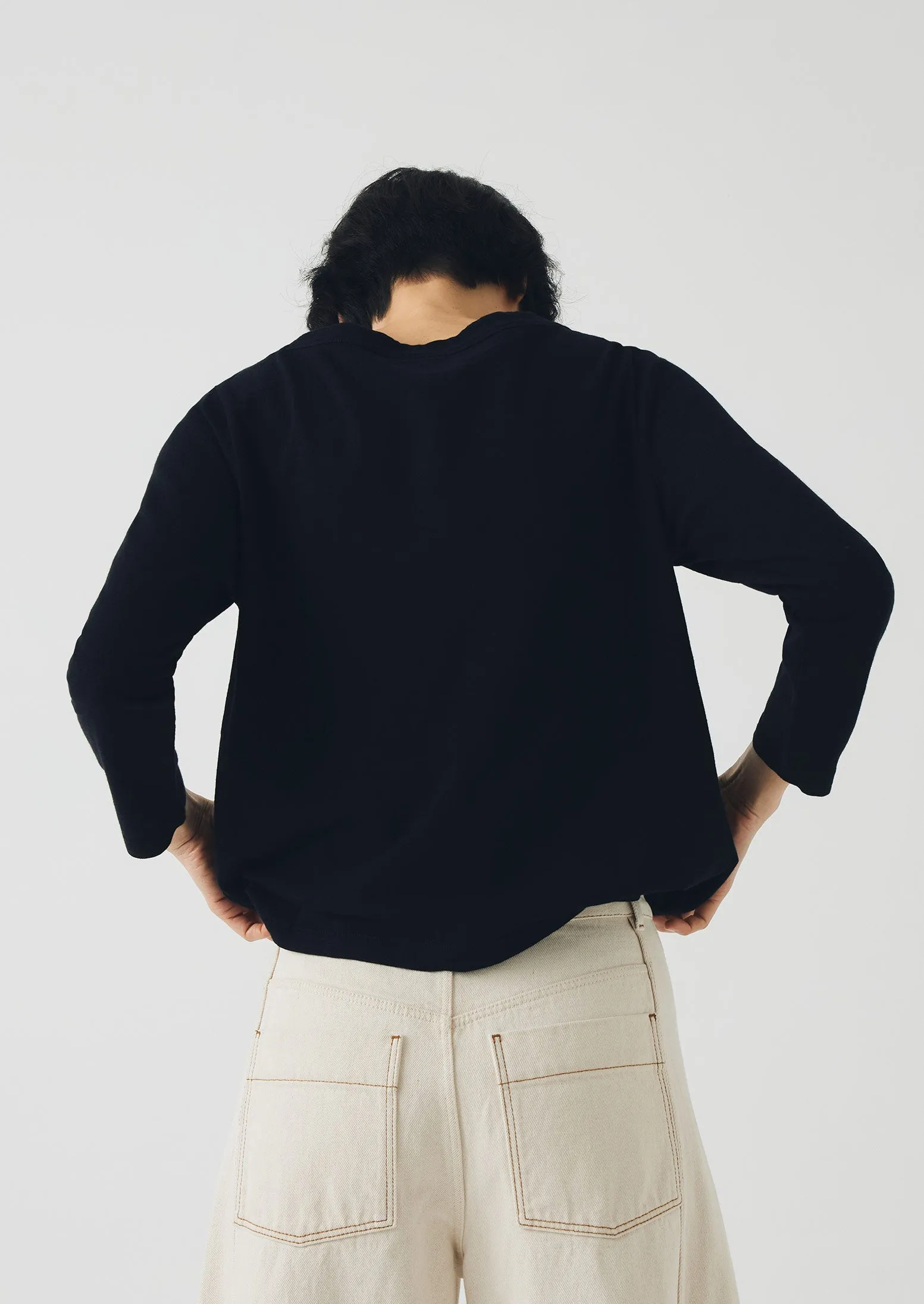 Lia Cotton Boat Neck Tee | Carbon Black sold by TOAST product image thumbnail 2
