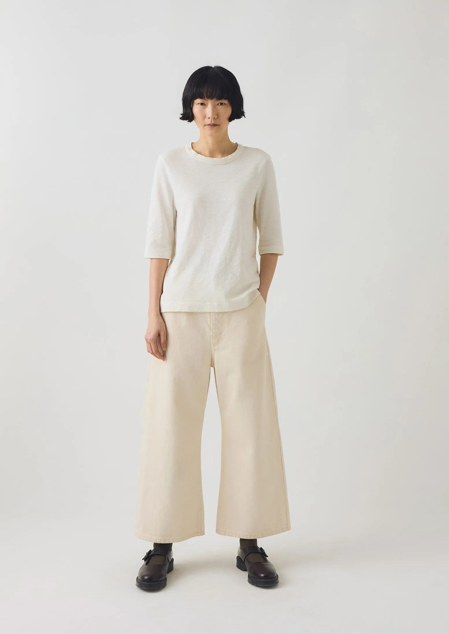 Cleo Cotton Tee | Chalk sold by TOAST product image thumbnail 3