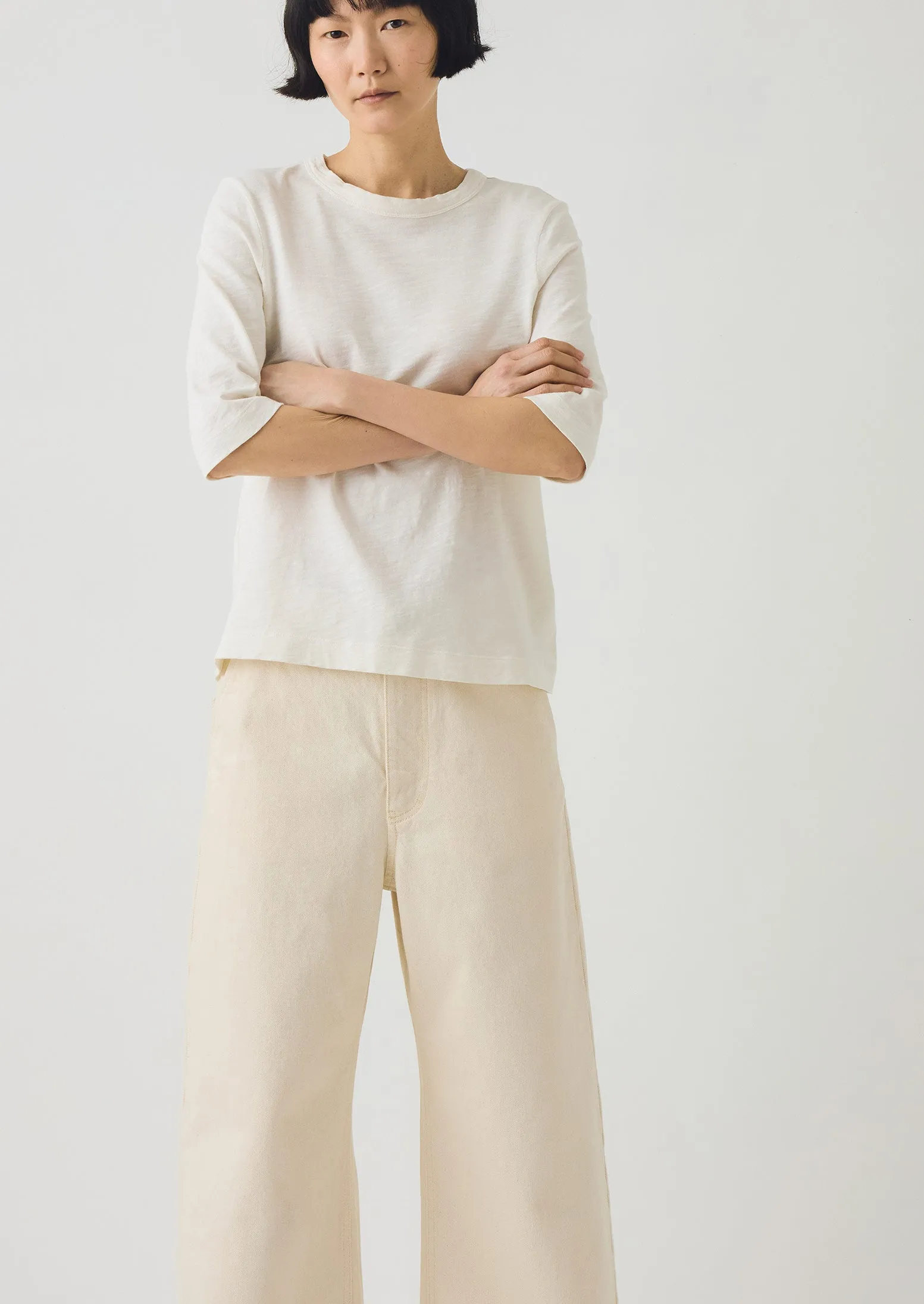 Cleo Cotton Tee | Chalk sold by TOAST product image thumbnail 2