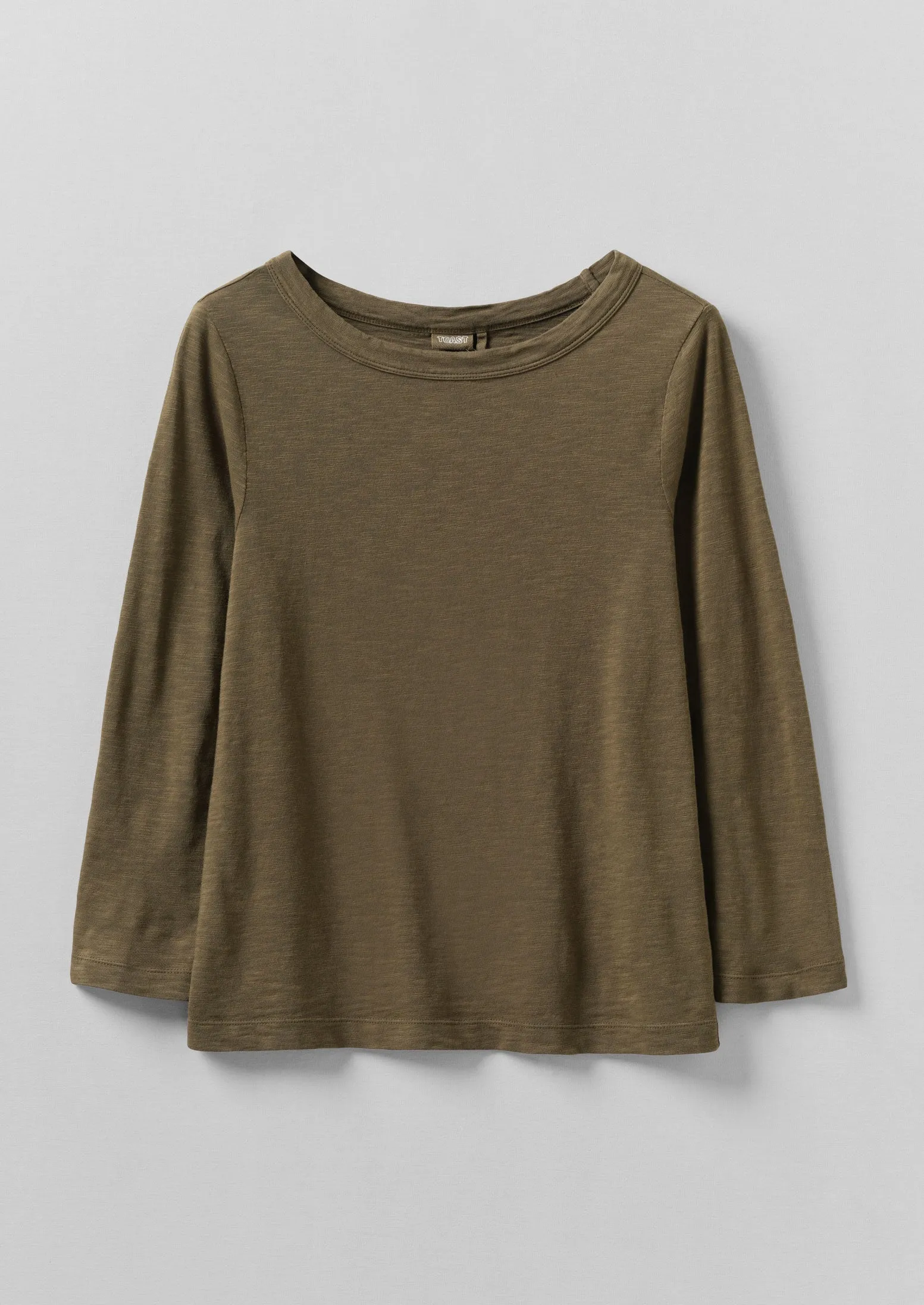 Lia Cotton Boat Neck Tee | Olive sold by TOAST product image thumbnail 5