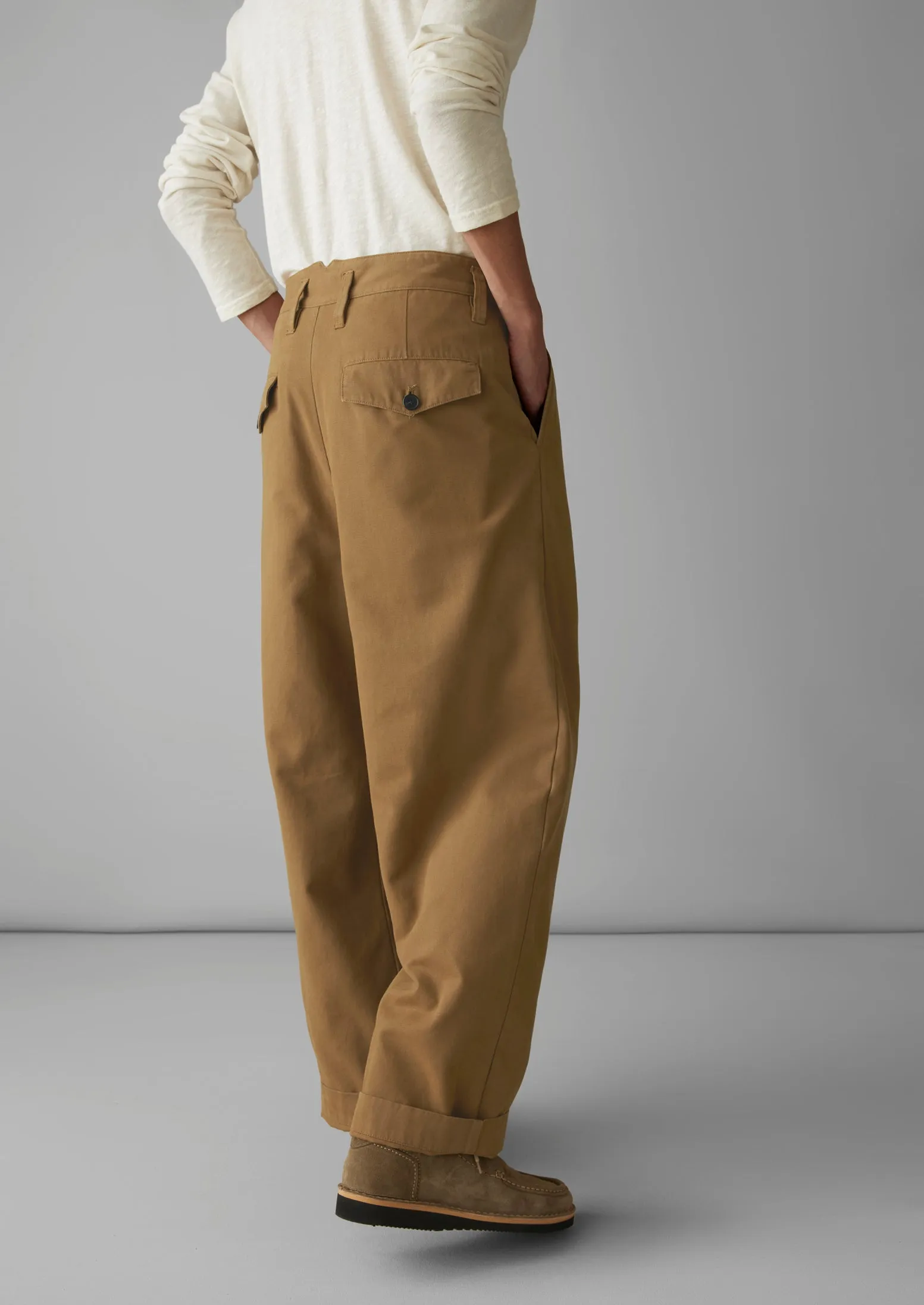 Bill Cotton Canvas Wide Leg Trousers | Acorn sold by TOAST product image thumbnail 5
