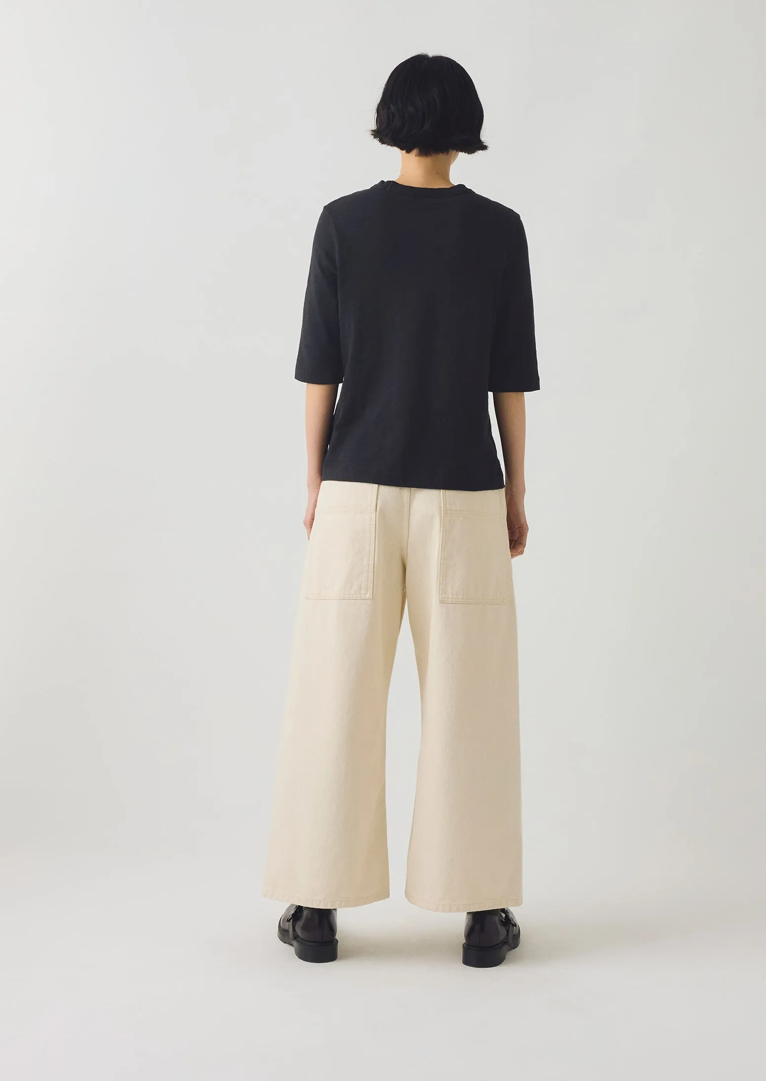 Cleo Cotton Tee | Carbon Black sold by TOAST product image thumbnail 3