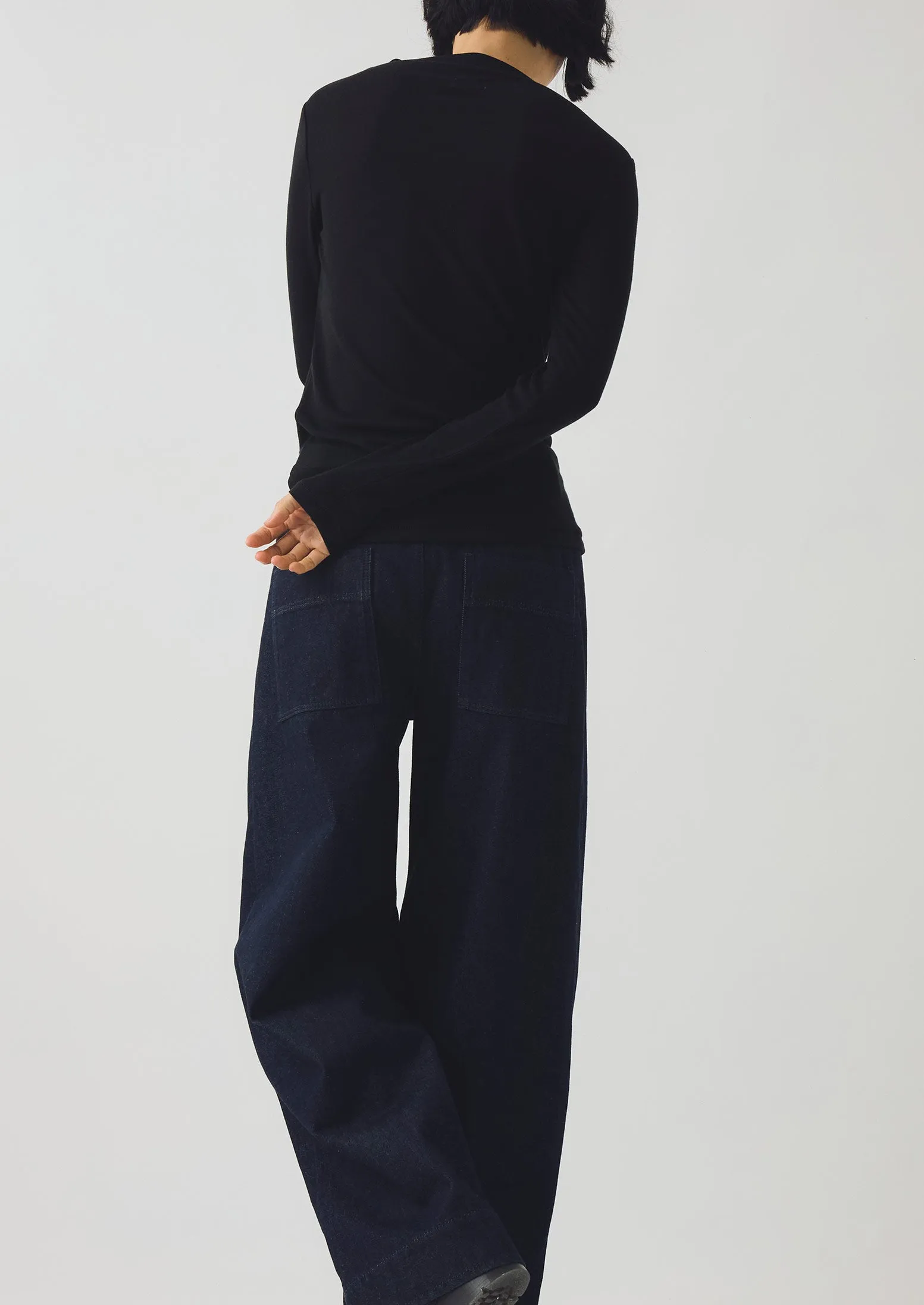 Aster High Neck Wool Lyocell Tee | Ink sold by TOAST product image thumbnail 3