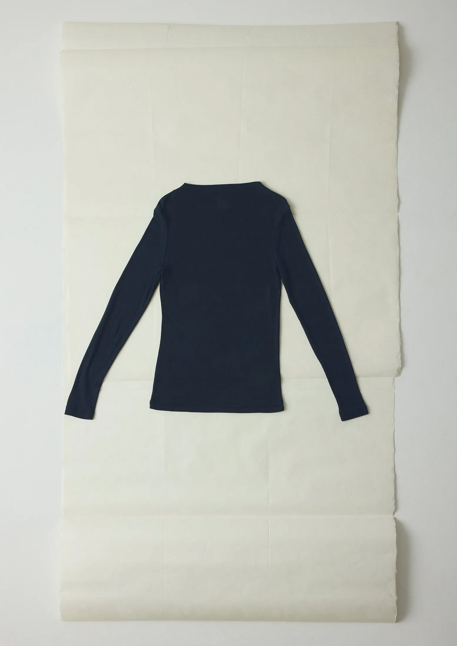 Aster High Neck Wool Lyocell Tee | Ink sold by TOAST