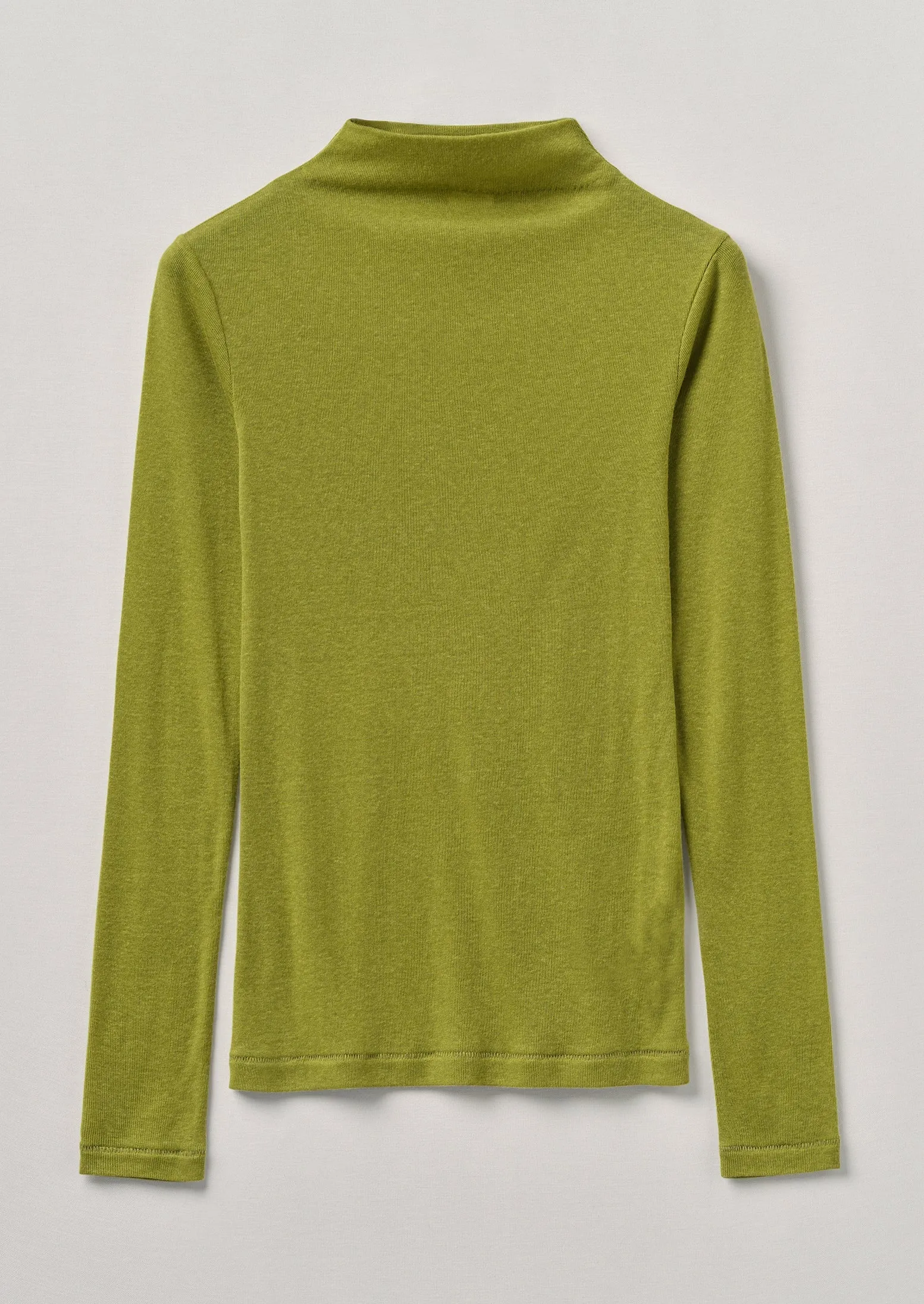 Aster High Neck Wool Lyocell Tee | Pea sold by TOAST