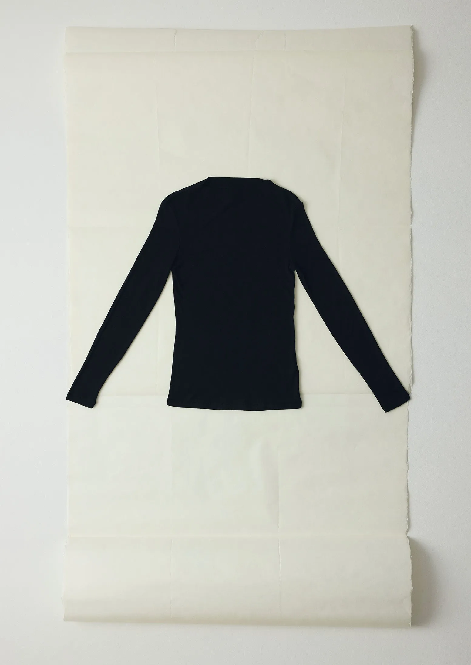 Aster High Neck Wool Lyocell Tee | Black sold by TOAST