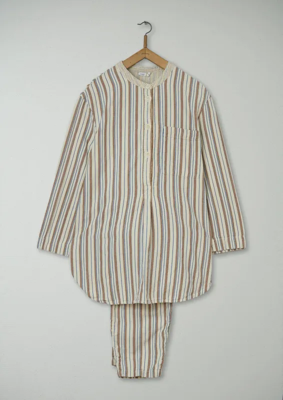Reworn Stripe Cotton Pyjamas Size M (096) | Multi sold by TOAST
