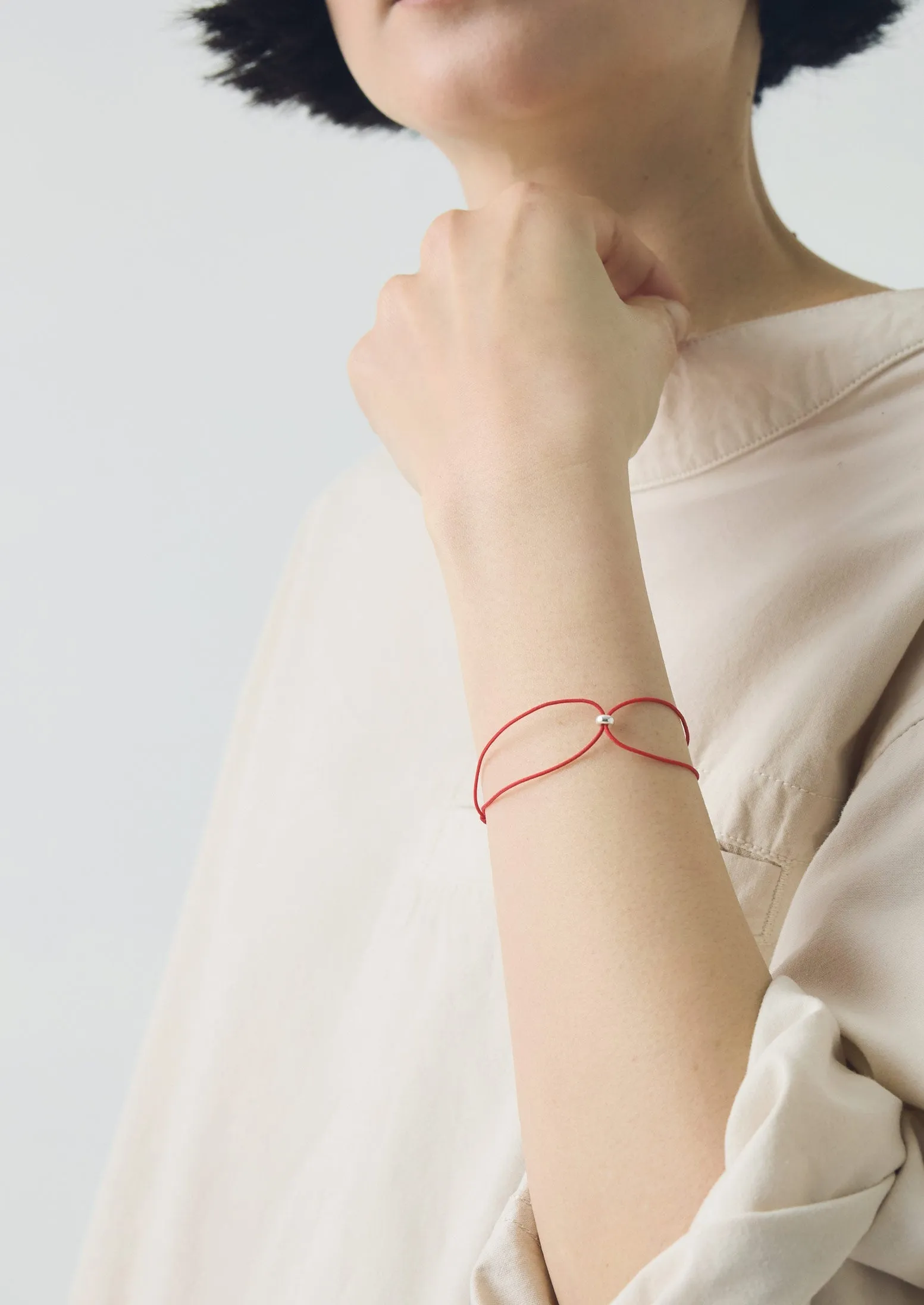 Helena Rohner Silver Bead Bracelet | Tomato/Silver sold by TOAST product image thumbnail 2