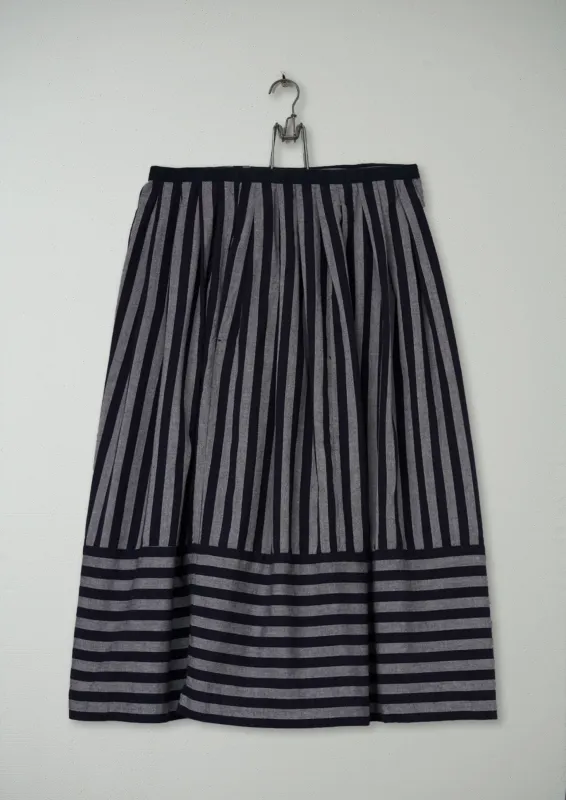 Reworn Wide Stripe Skirt Size 10 (171) | Multi sold by TOAST