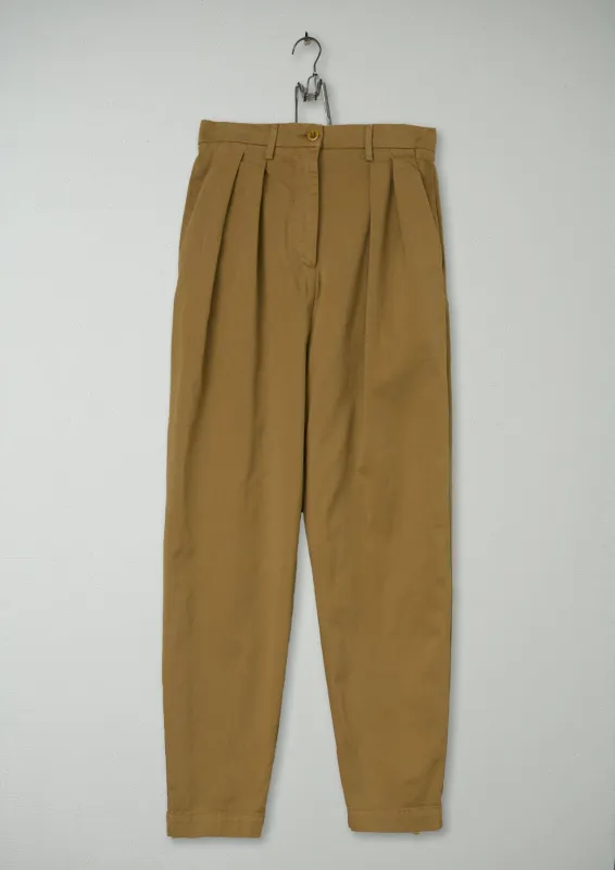Reworn Cotton Twill Tapered Trousers Size 10 (636) | Maple sold by TOAST