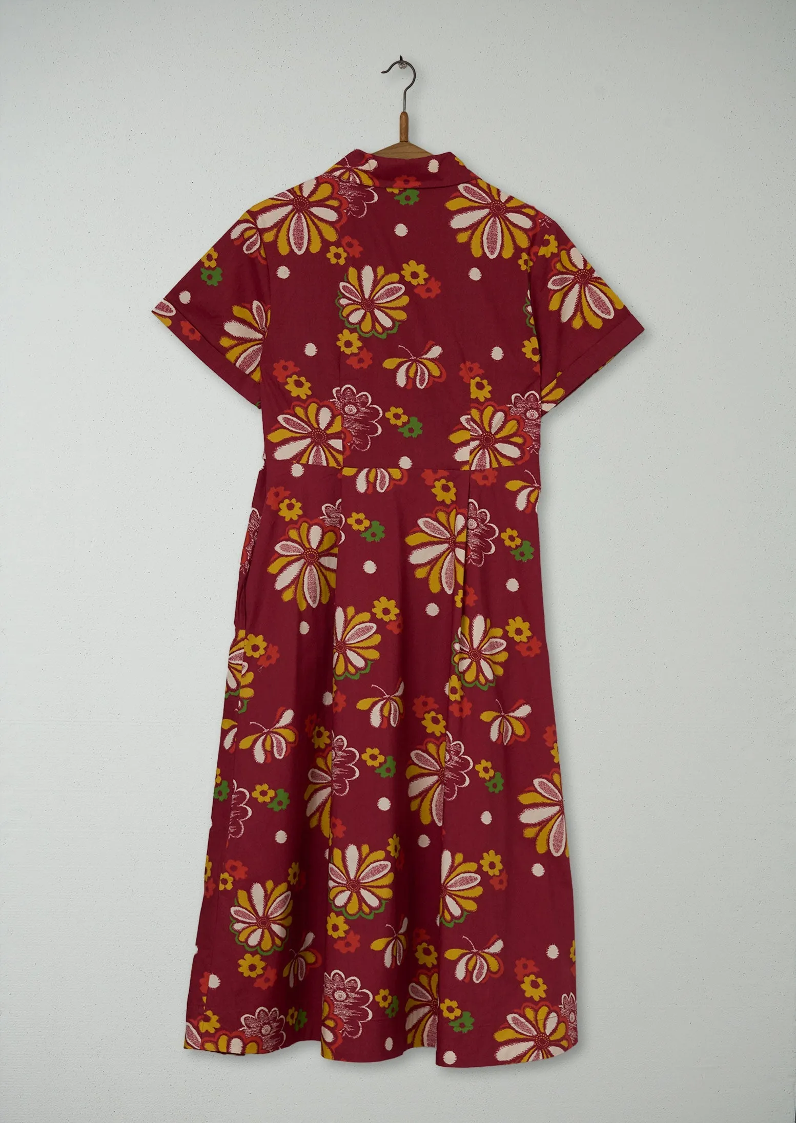Reworn Aster Print Dress Size 8 (1046) | Crimson sold by TOAST product image thumbnail 2