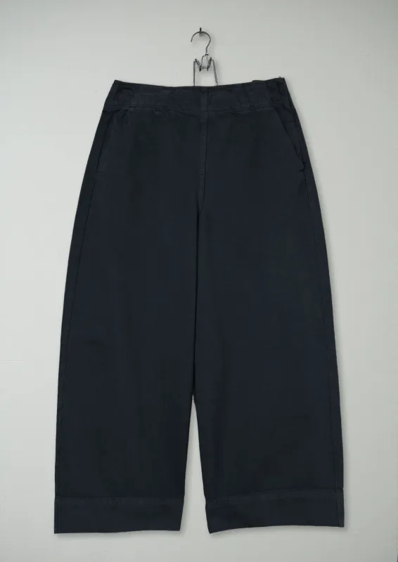 Reworn Flat Front Culottes Size 10 (662) | Slate sold by TOAST