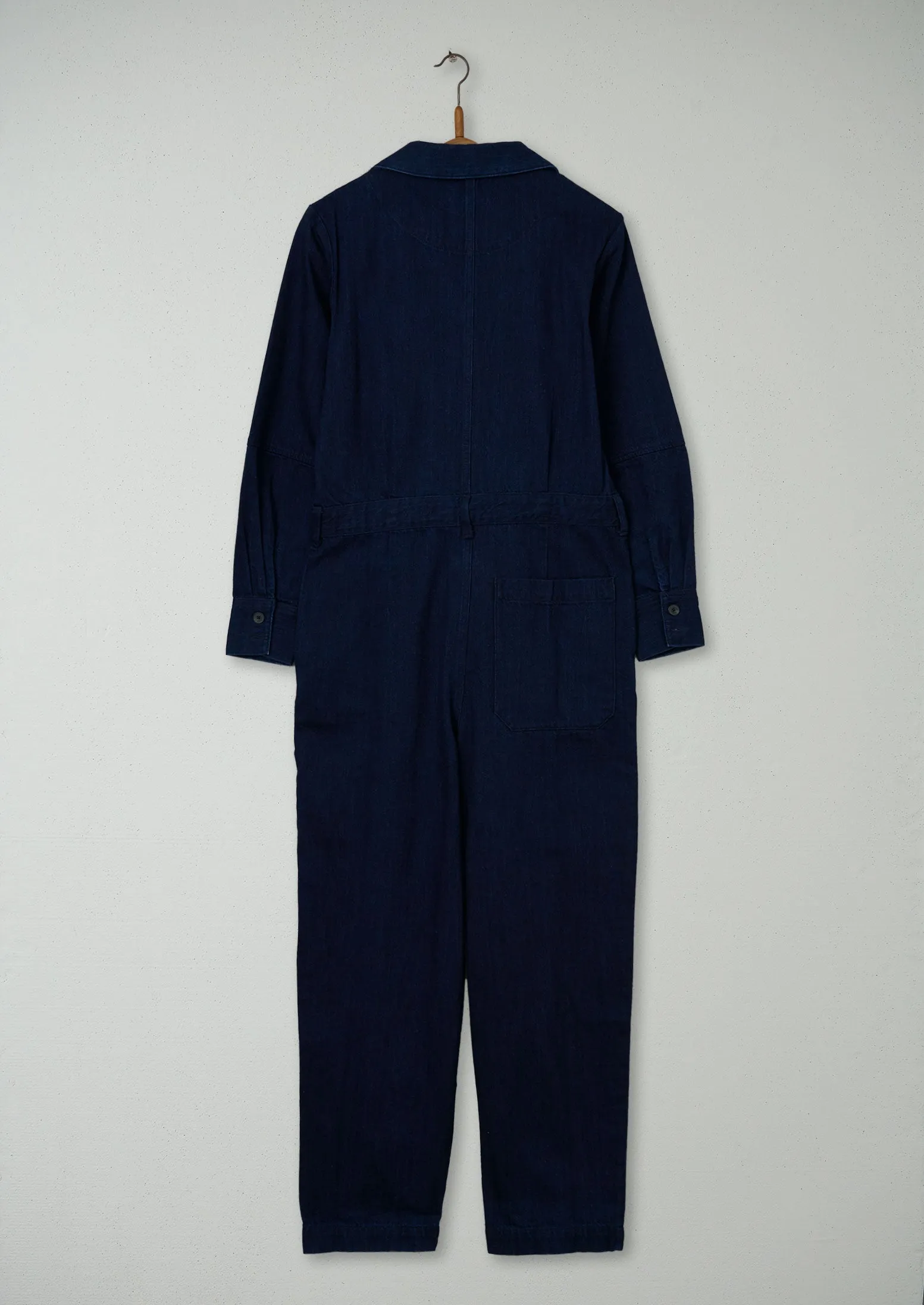 Reworn Cotton Twill Jumpsuit Size 8 (611) | Indigo sold by TOAST product image thumbnail 2