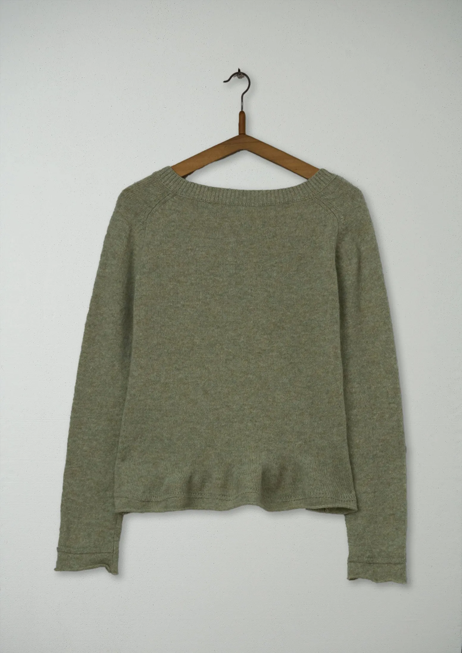 Reworn Lambswool Swing Cardigan Size 12 (343) | Pistachio sold by TOAST product image thumbnail 2
