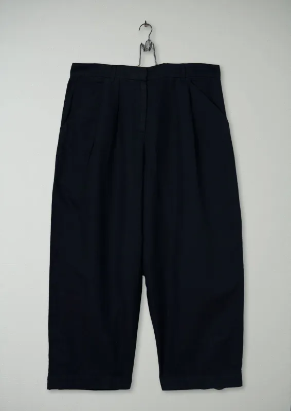 Reworn Cotton Linen Wide Leg Trousers Size 16 (650) | Slate sold by TOAST