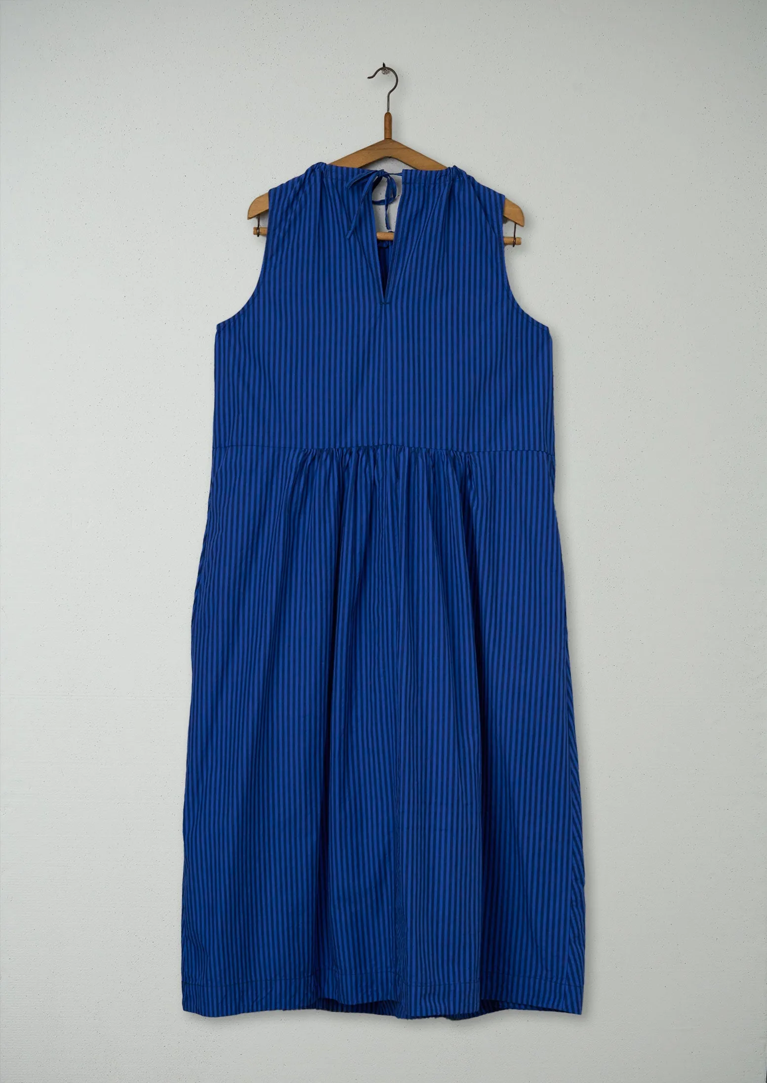 Reworn Cotton Poplin Stripe Dress Size 14 (987) | Celtic Blue sold by TOAST product image thumbnail 2