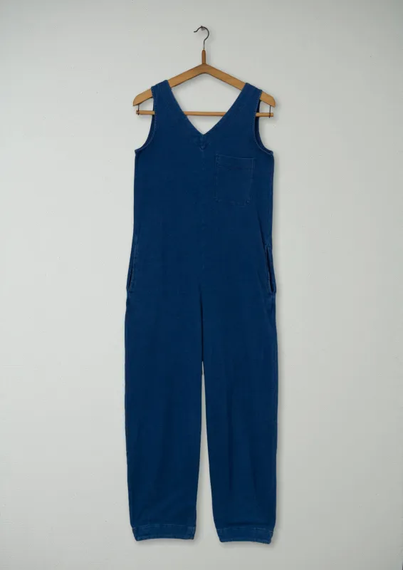 Reworn V Neck Cotton Jumpsuit Size XS (340) | Washed Indigo sold by TOAST
