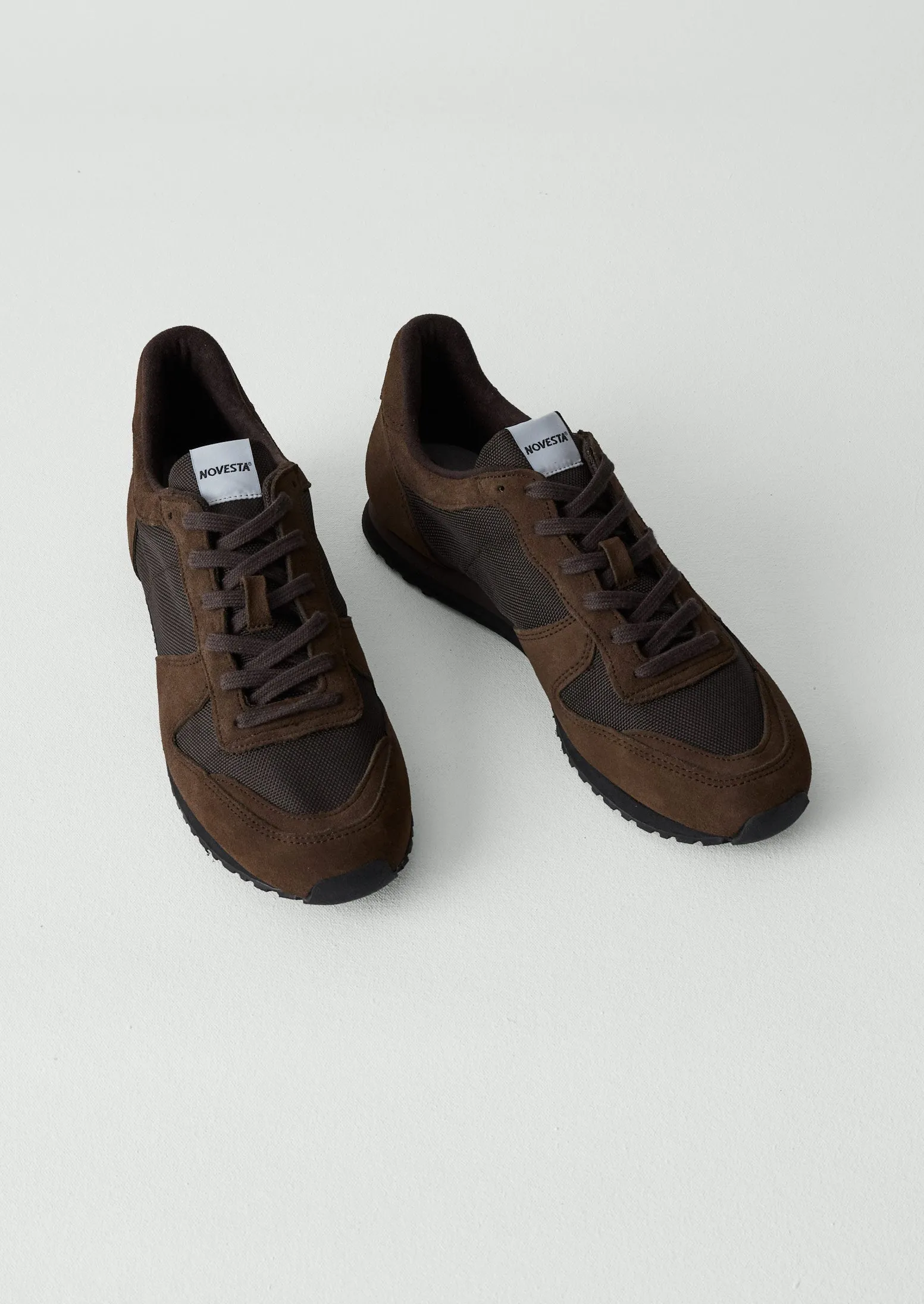 Novesta Marthon Runner Trainers | Bitter Chocolate sold by TOAST