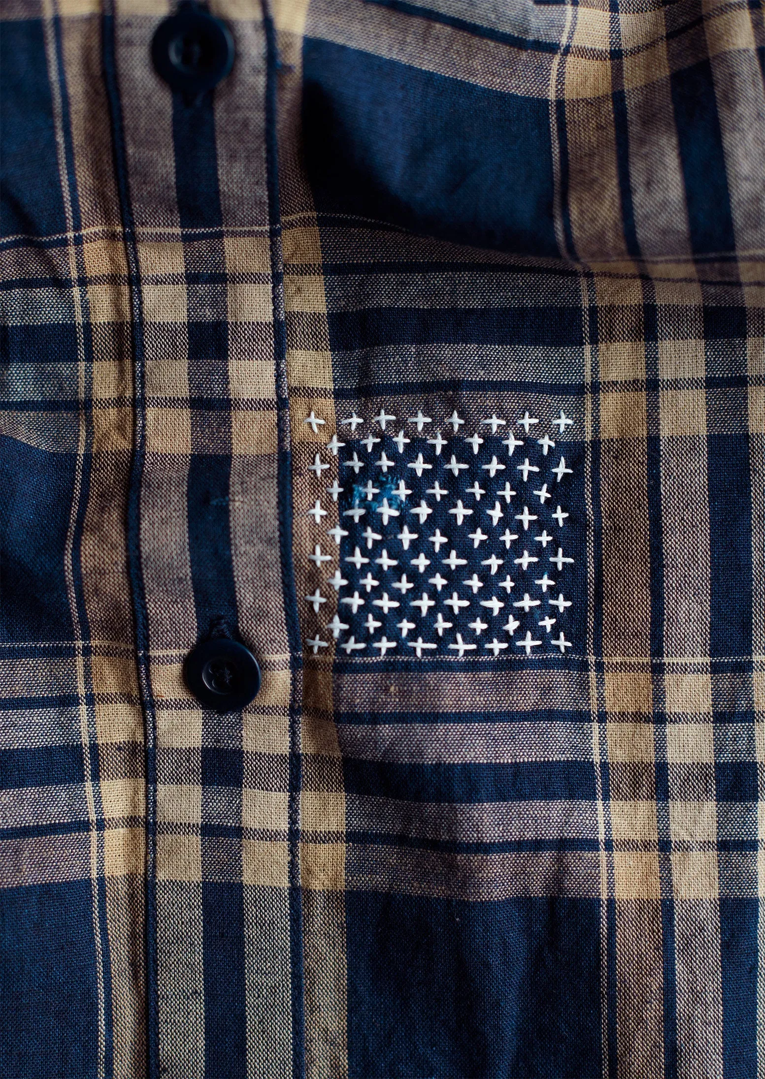 Renewed Indigo Check Shirt Dress Size 8 | Indigo sold by TOAST product image thumbnail 2