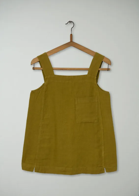 Reworn Linen Tank Top Size XS (538) | Fenugreek sold by TOAST