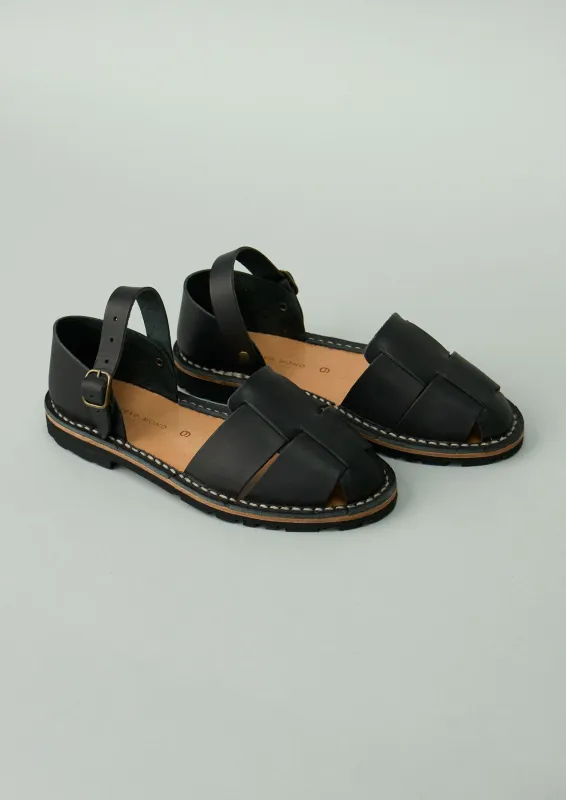 Reworn Steve Mono Sandals Size 36 (318) | Black sold by TOAST
